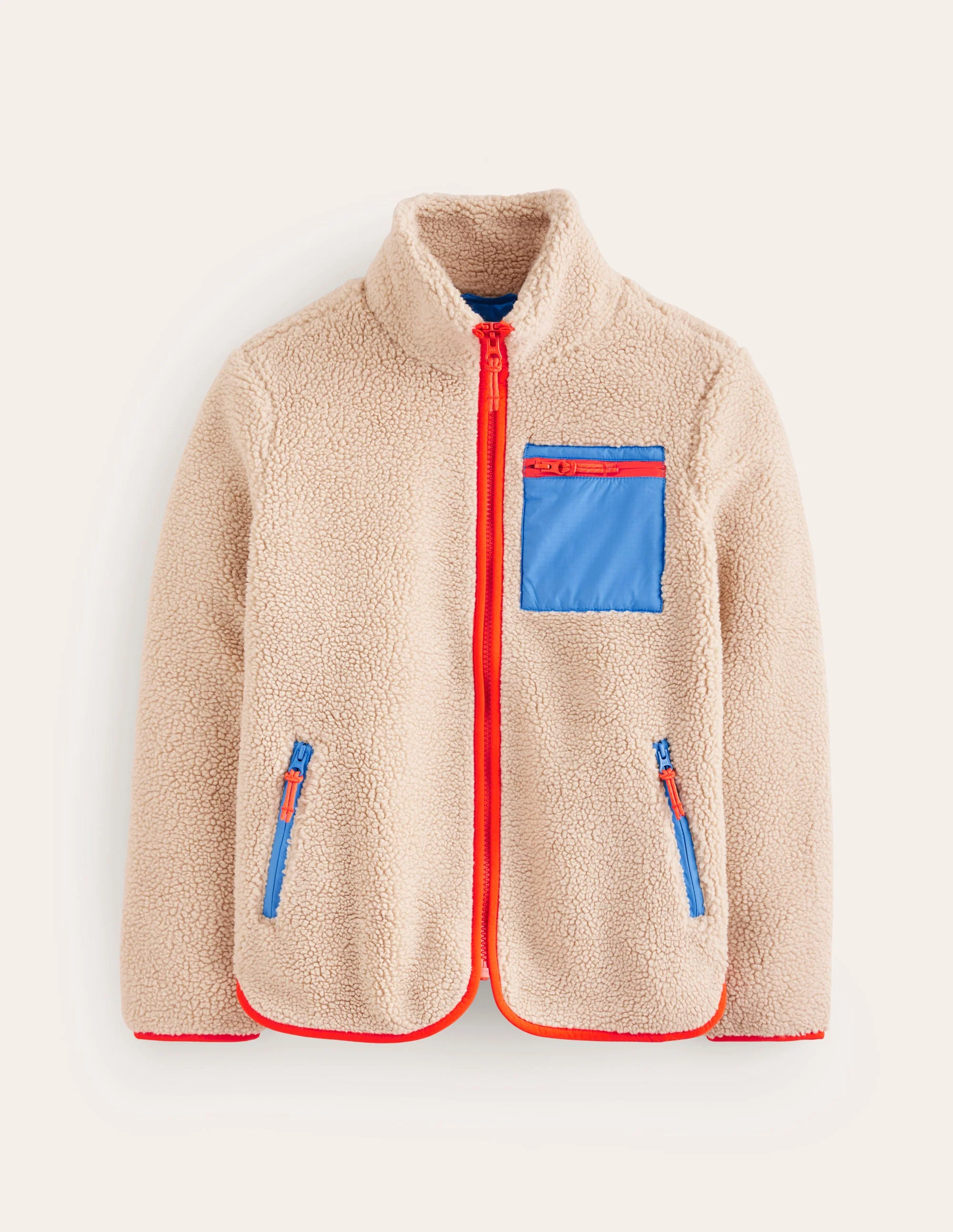 Truro Teddyfell-Fleecejacke-Beige - Image 6
