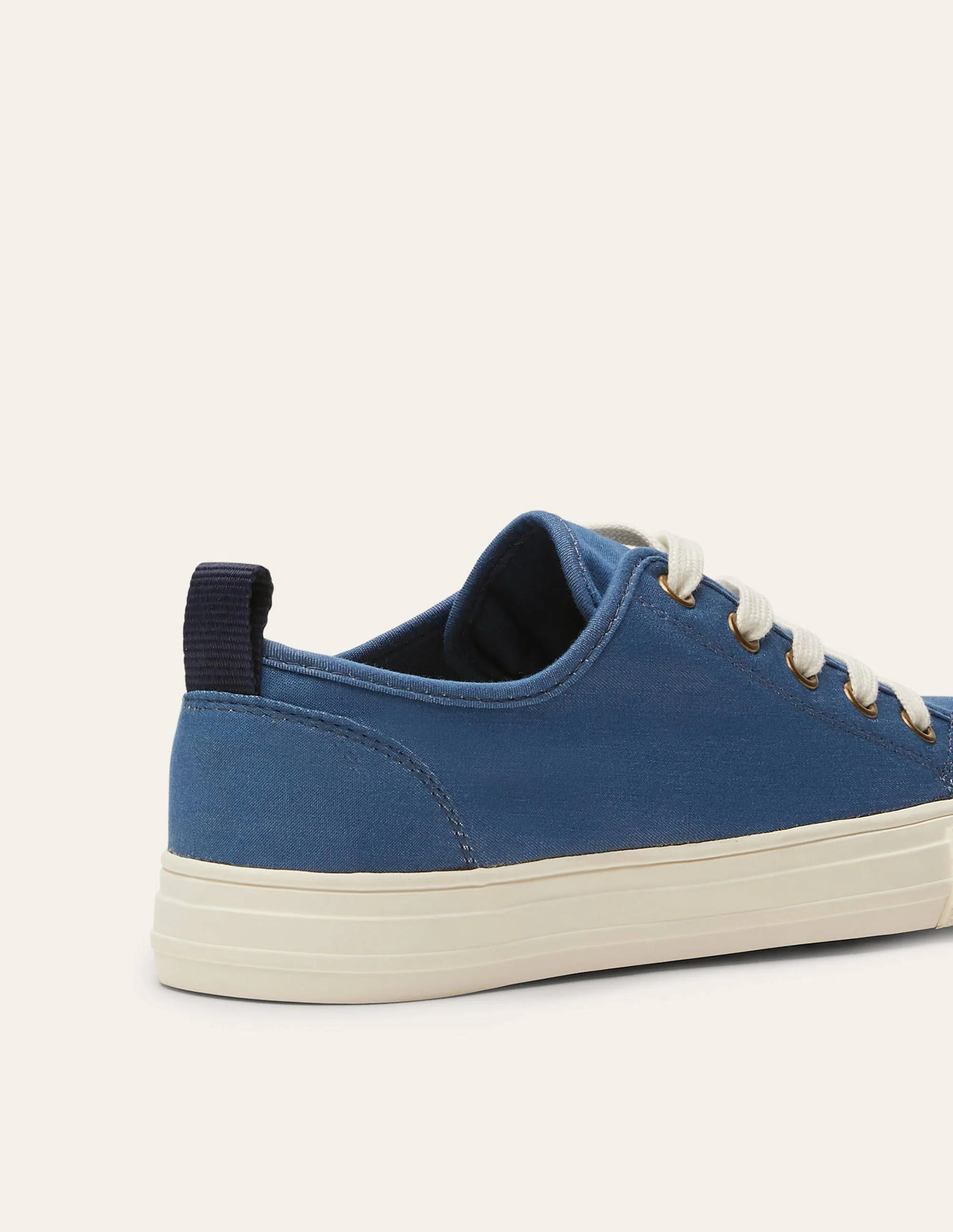 Turnschuhe aus Baumwollleinen-Blauer Faux-Uni - Image 2