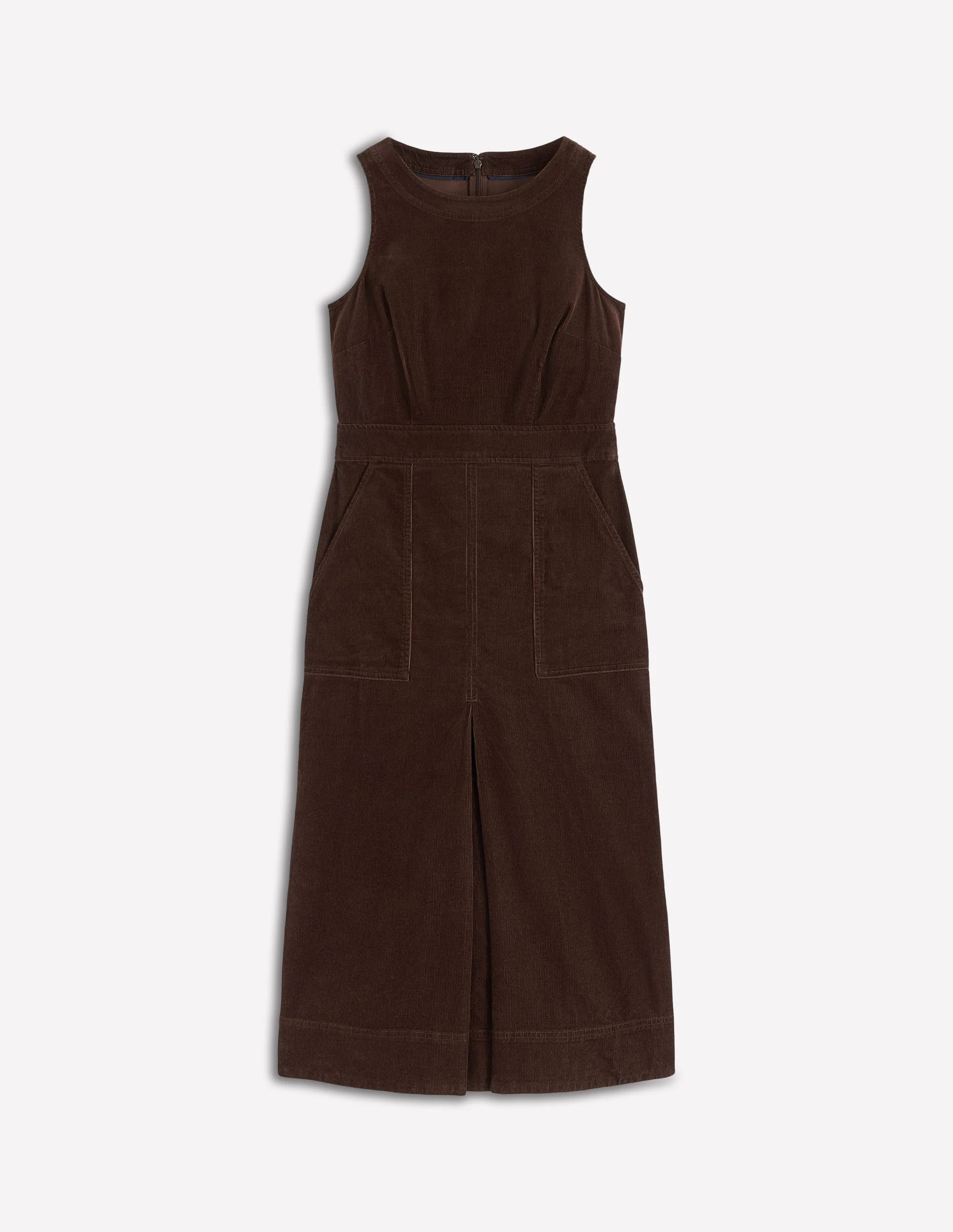 Ula Cord-Midikleid mit Kellerfalte-Espresso - Image 6