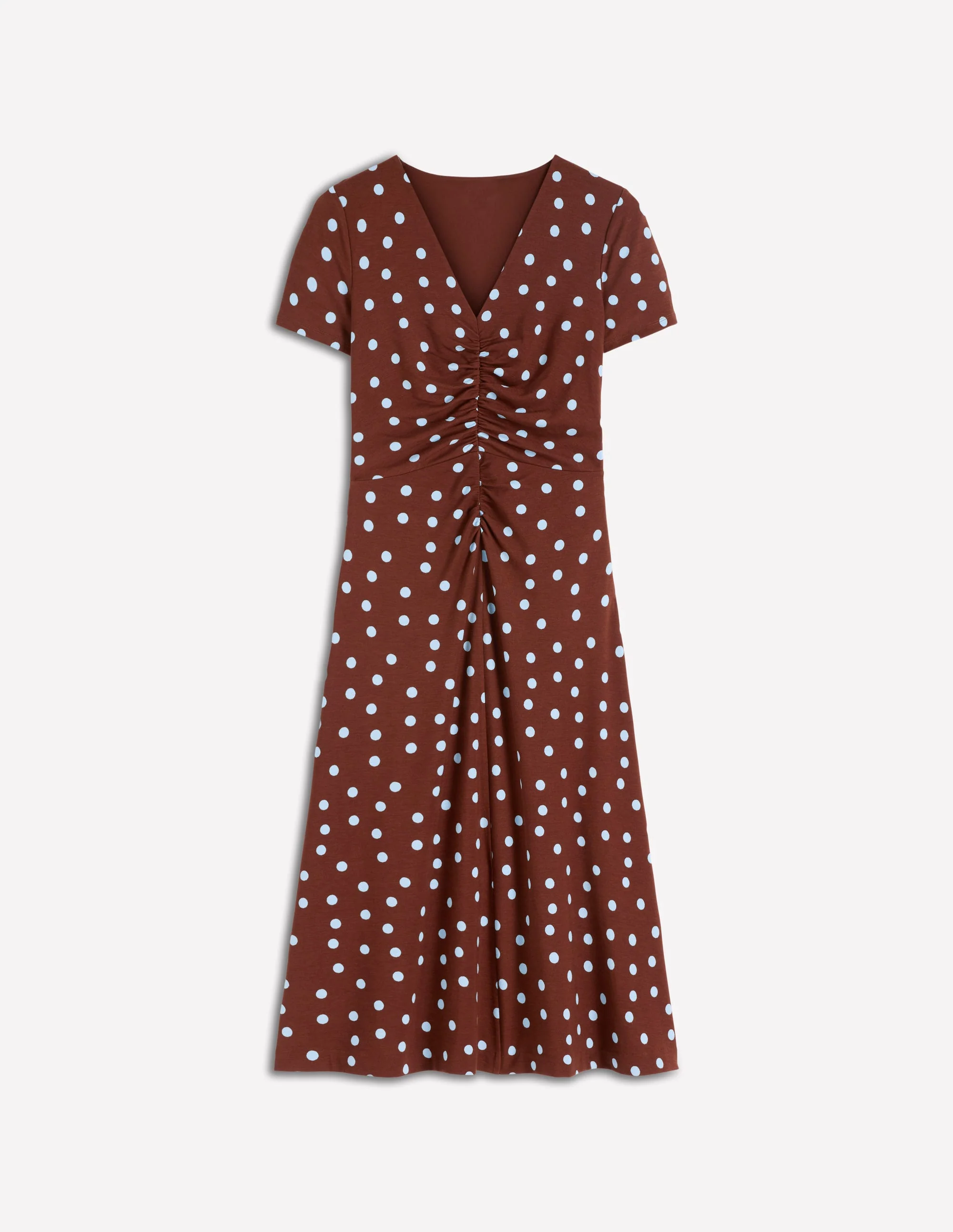Una Ponte-Kleid mit Raffung vorn-Umbra, Gemalte Tupfen - Image 5