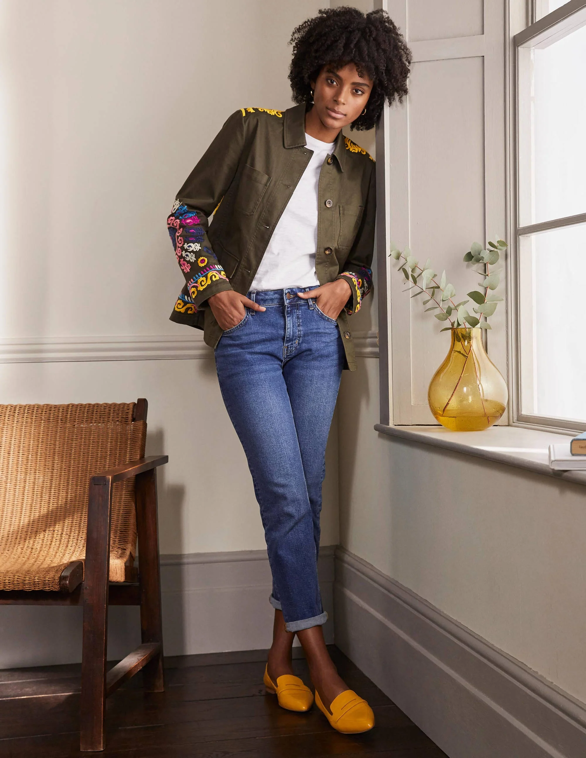 Utility-Jacke mit Stickerei-Khaki - Image 3