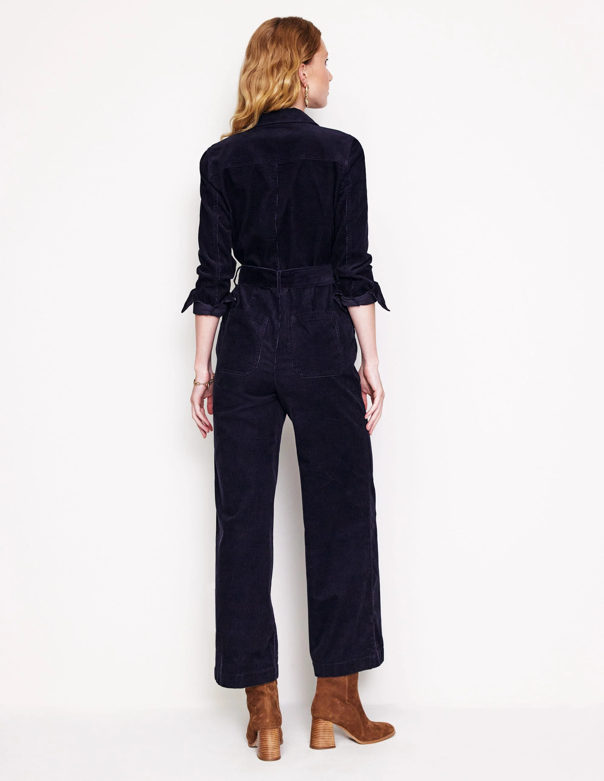 Utility-Overall aus Cord-Aqua Marine Marl - Image 4