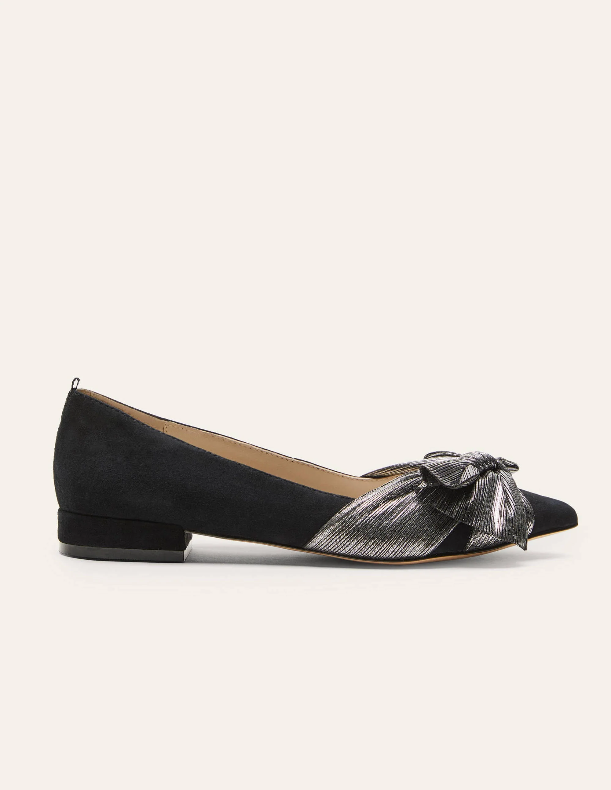 Vanessa Schuhe mit Schleife-Schwarz/Metallgrau - Image 2