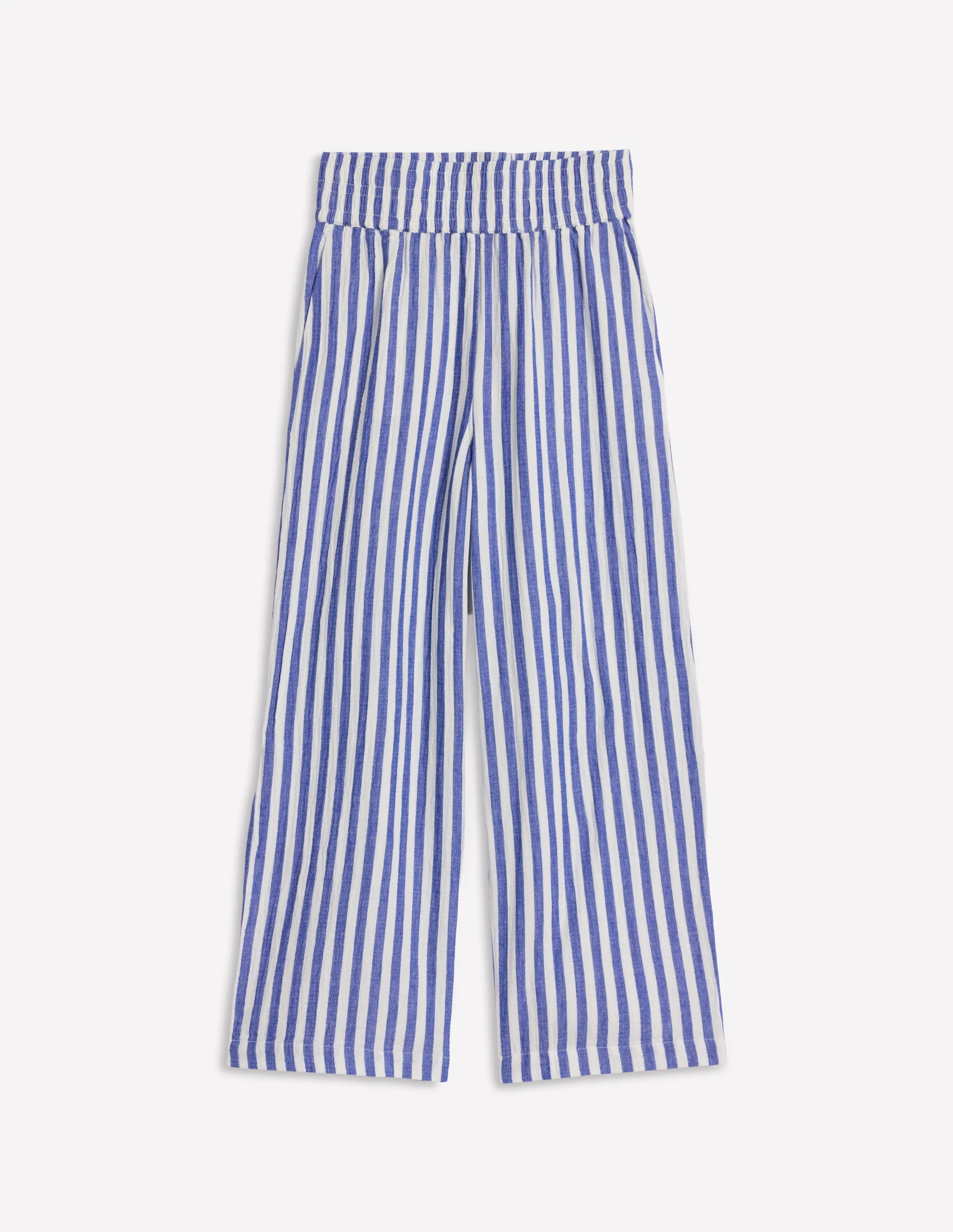 Verkürzte Doppeltuch-Hose-Hellblau, Gestreift - Image 7