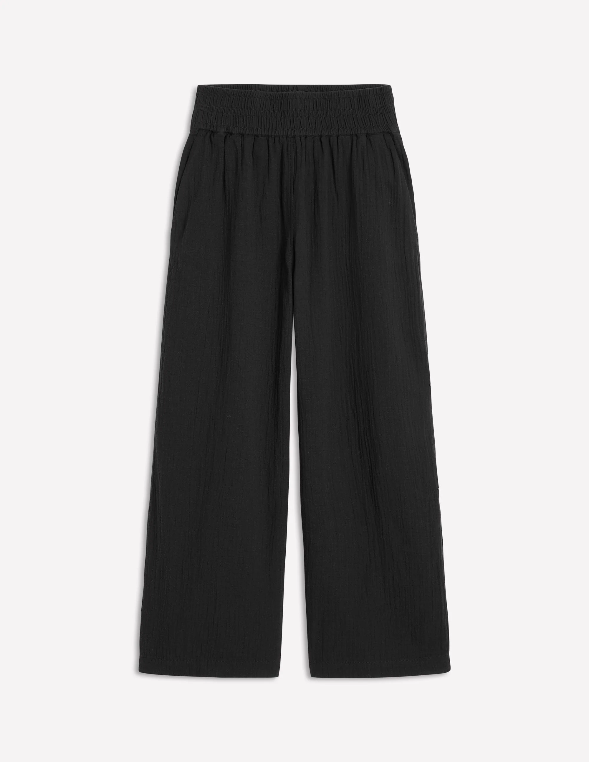 Verkürzte Doppeltuch-Hose-Schwarz - Image 6