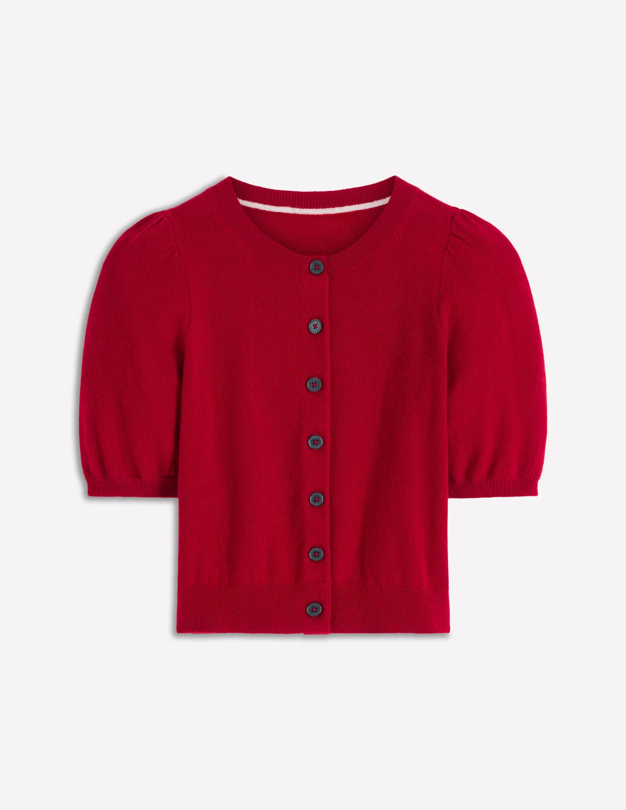 Verkürzte Kaschmir-Strickjacke-Eschenrot - Image 5