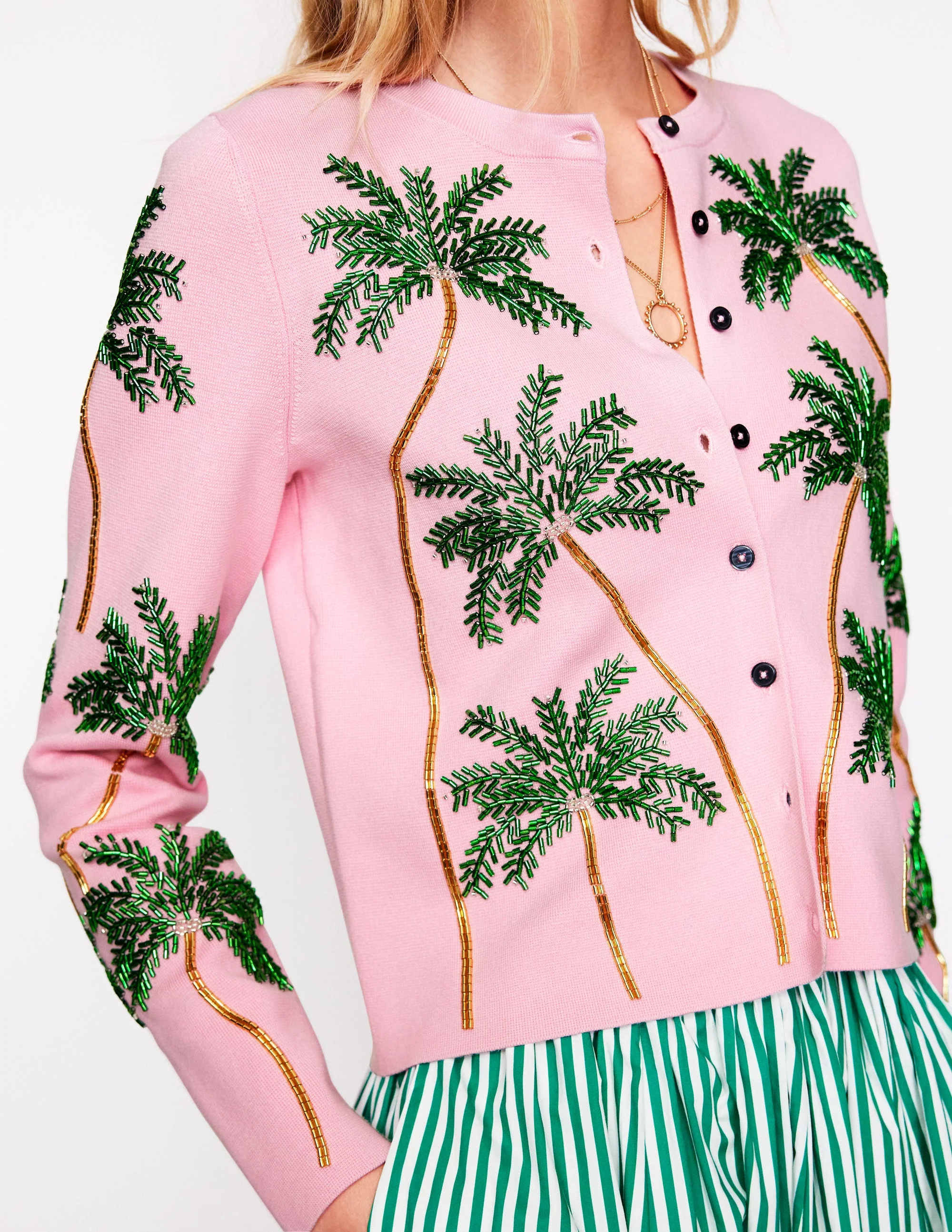 Verzierter Cardigan-Rosa - Image 2