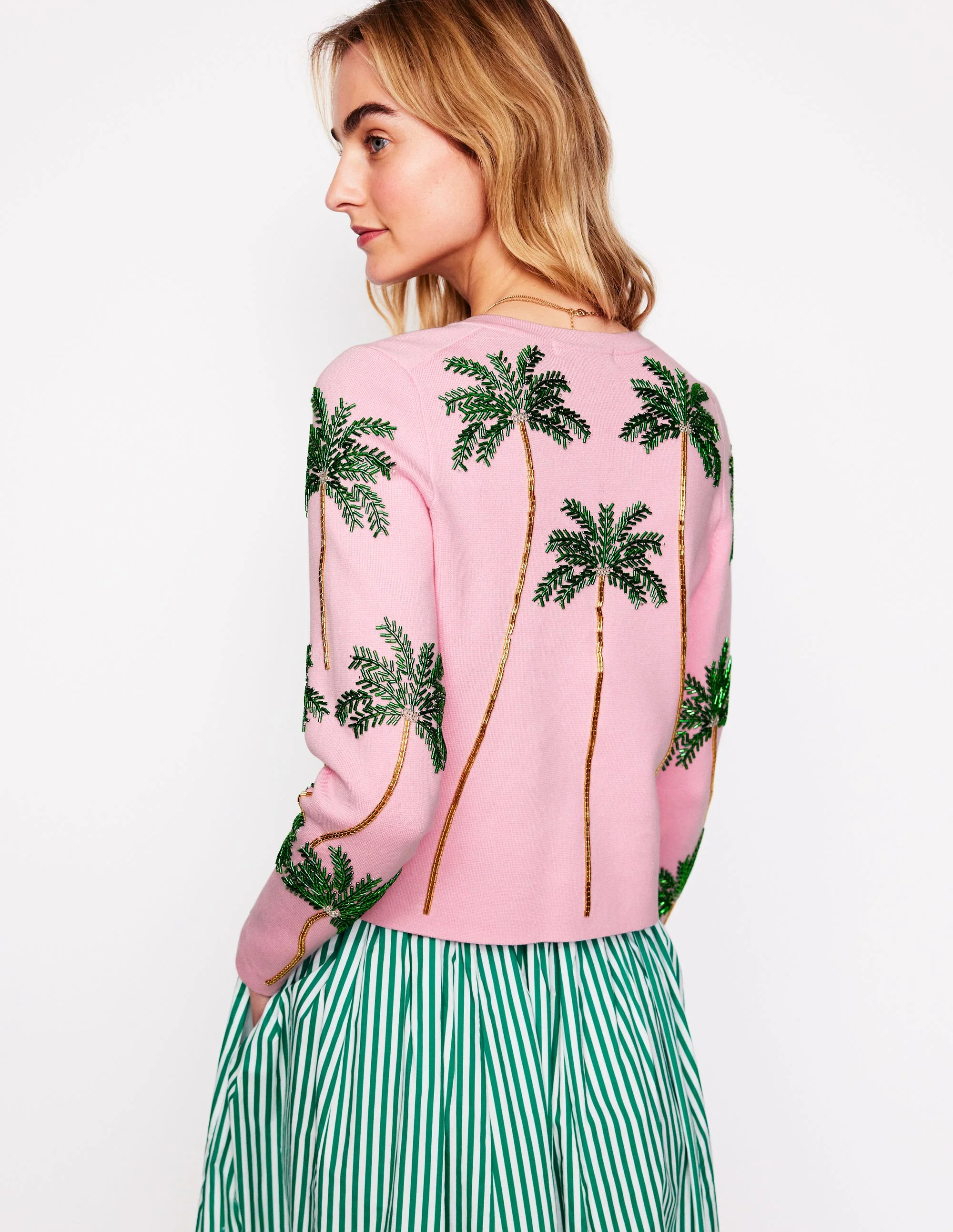 Verzierter Cardigan-Rosa - Image 3