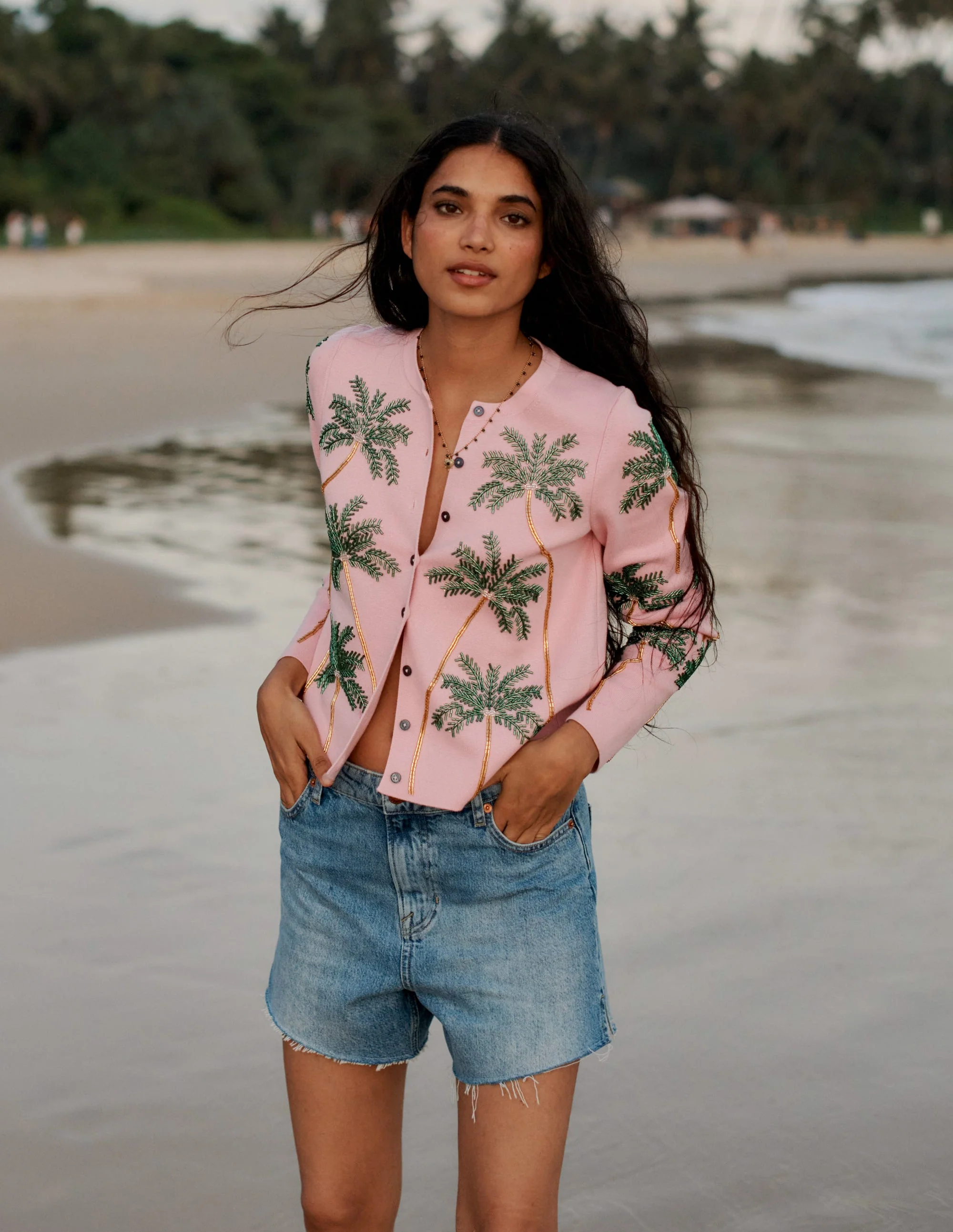 Verzierter Cardigan-Rosa - Image 5
