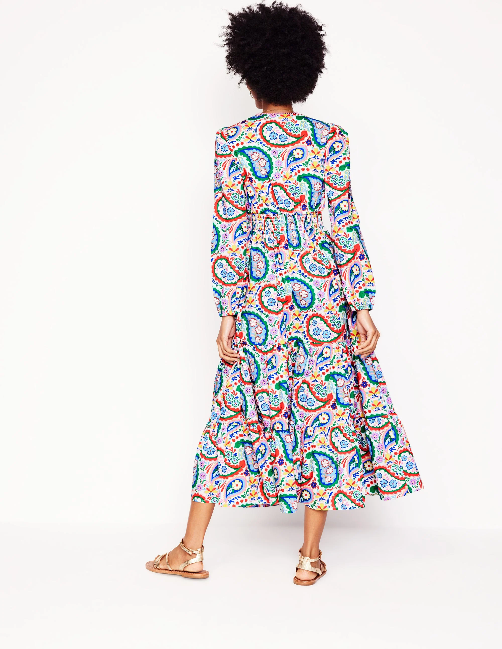 Violet Midikleid-Bunt, Wiesen-Paisley - Image 4