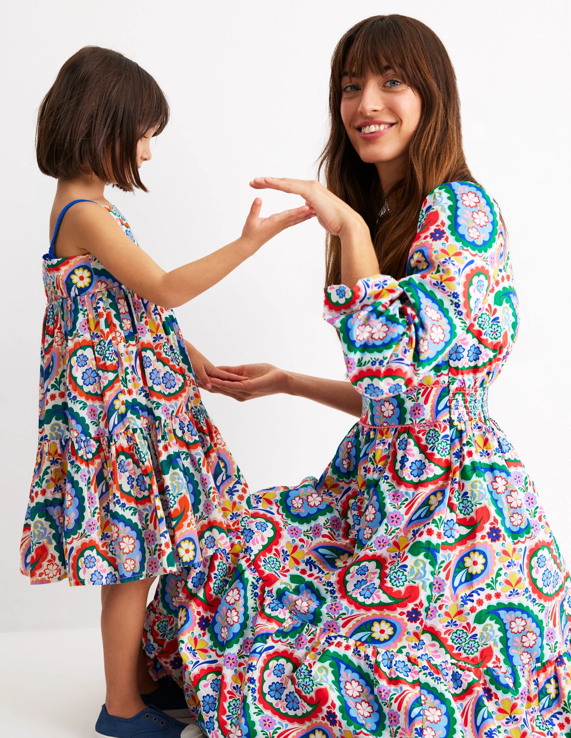 Violet Midikleid-Bunt, Wiesen-Paisley - Image 9