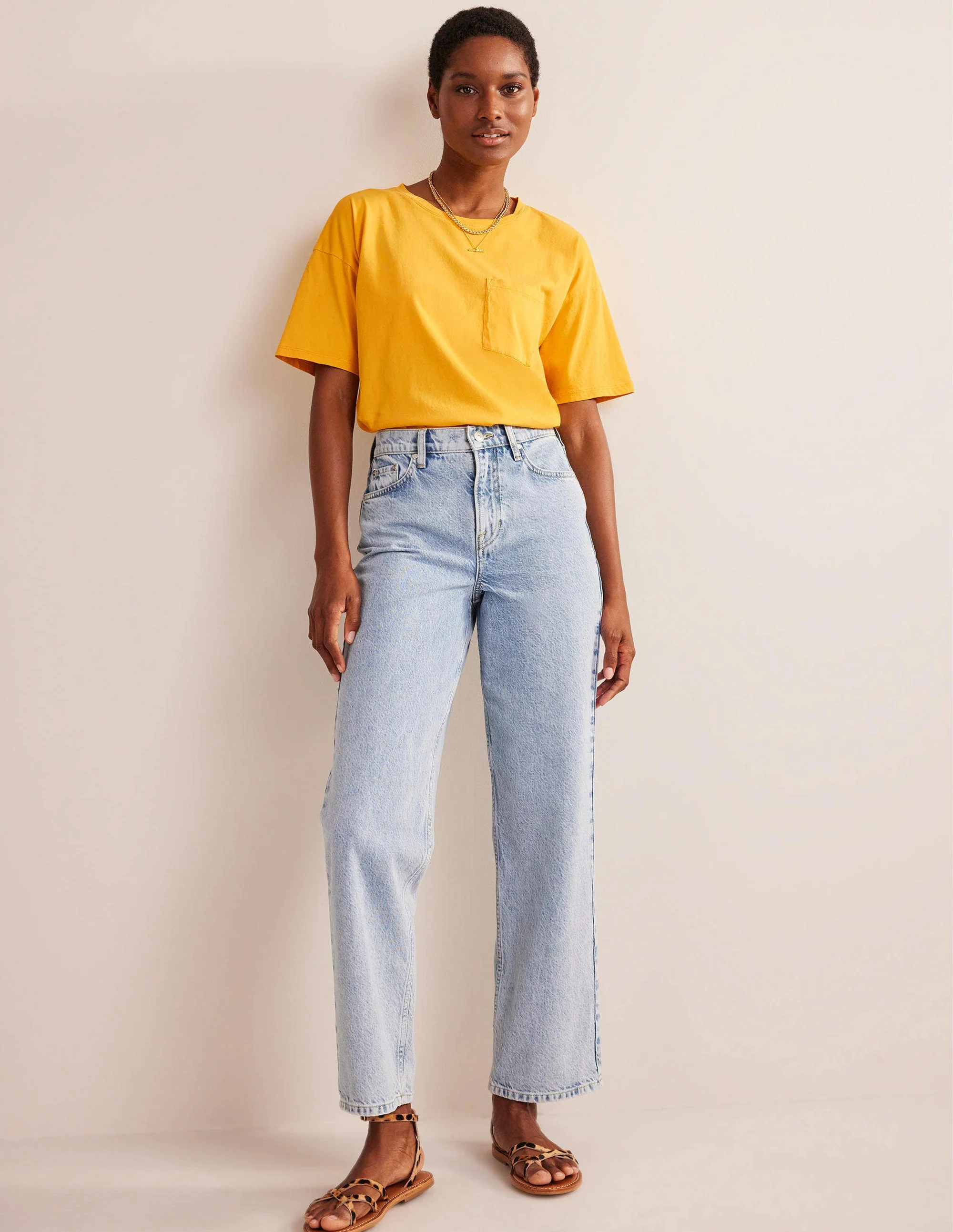 Vorgewaschenes Oversize-T-Shirt-Ringelblumengelb - Image 4