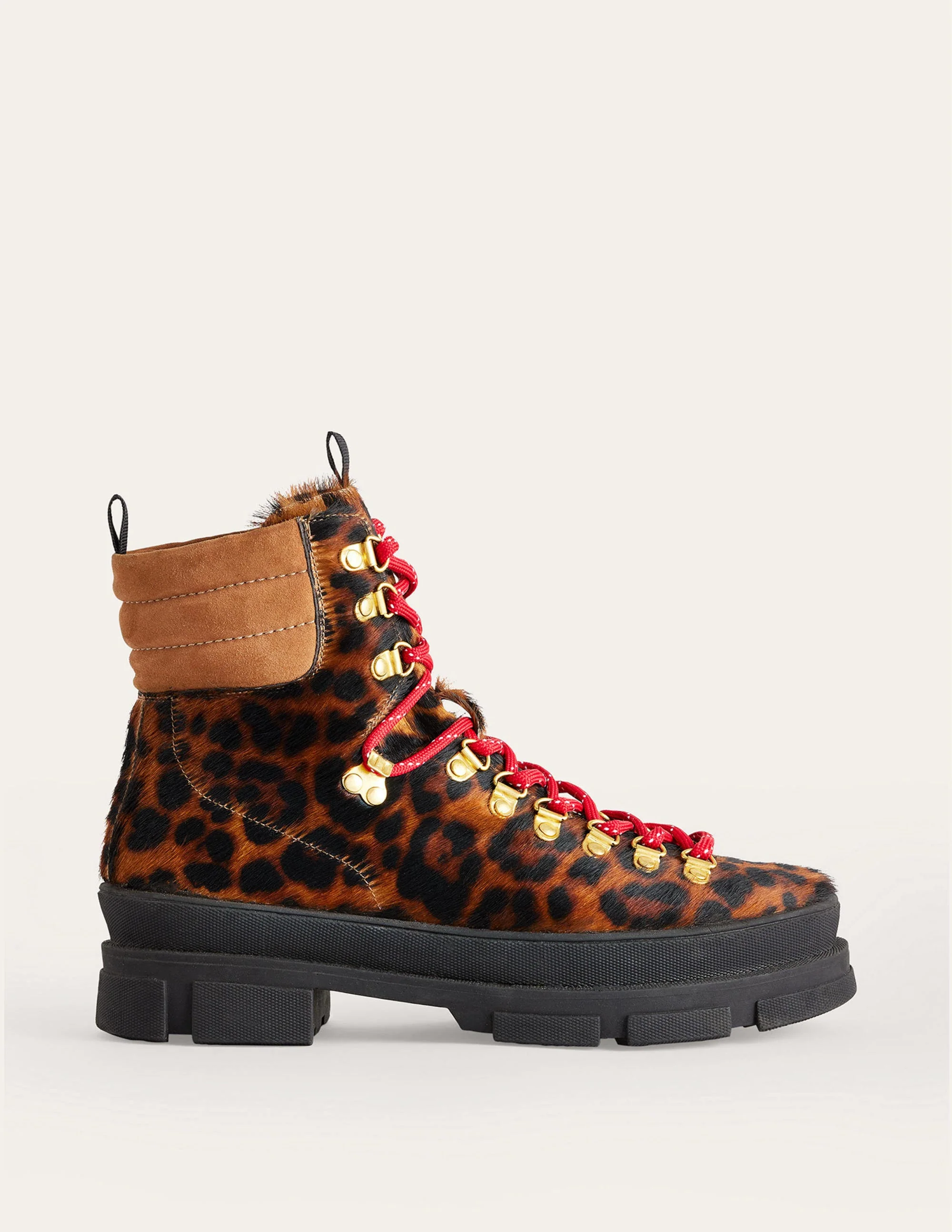 Wanderstiefel mit Schnürung-Leopardenmuster Ponyhaar - Image 2