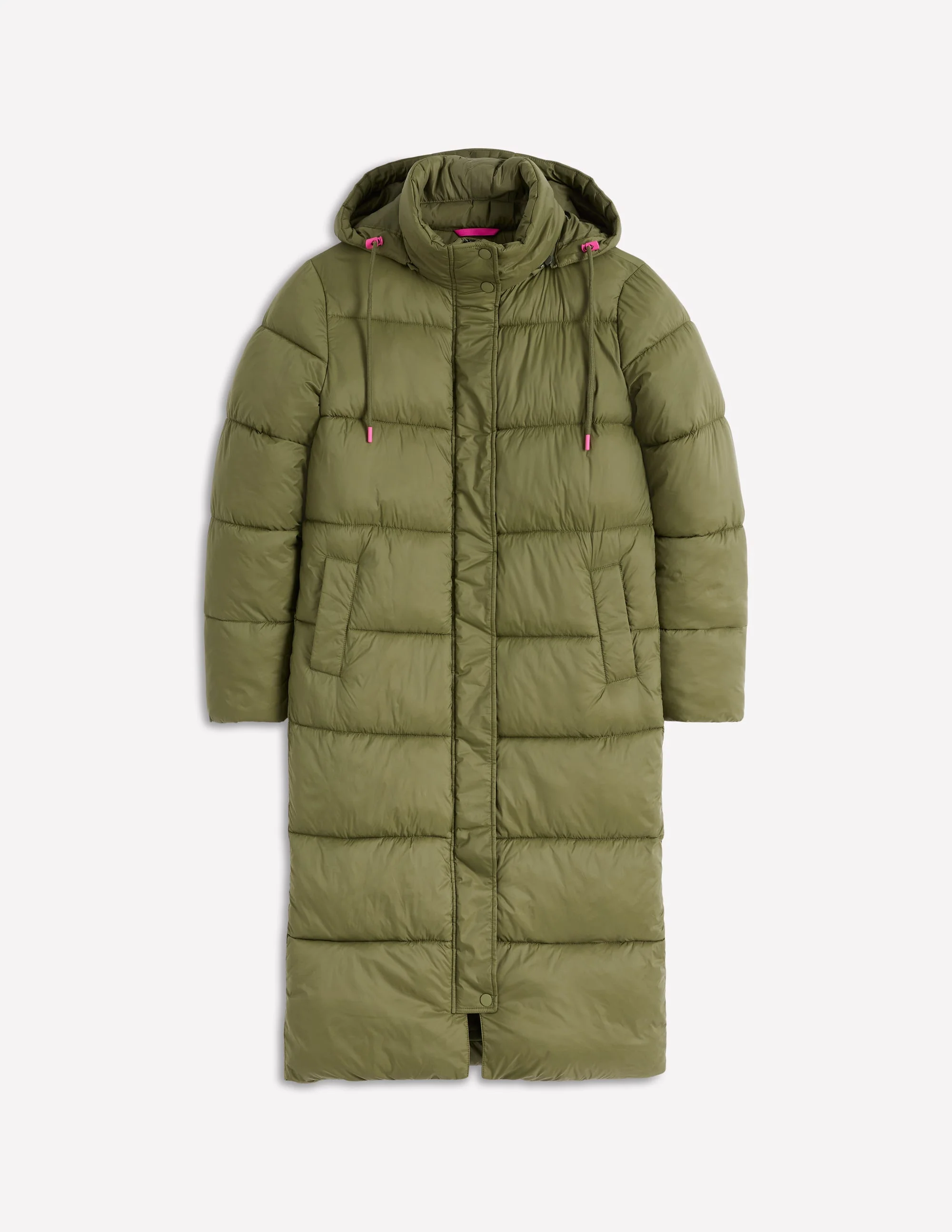 Wattierte Jacke in langer Form-Waldgrün - Image 7
