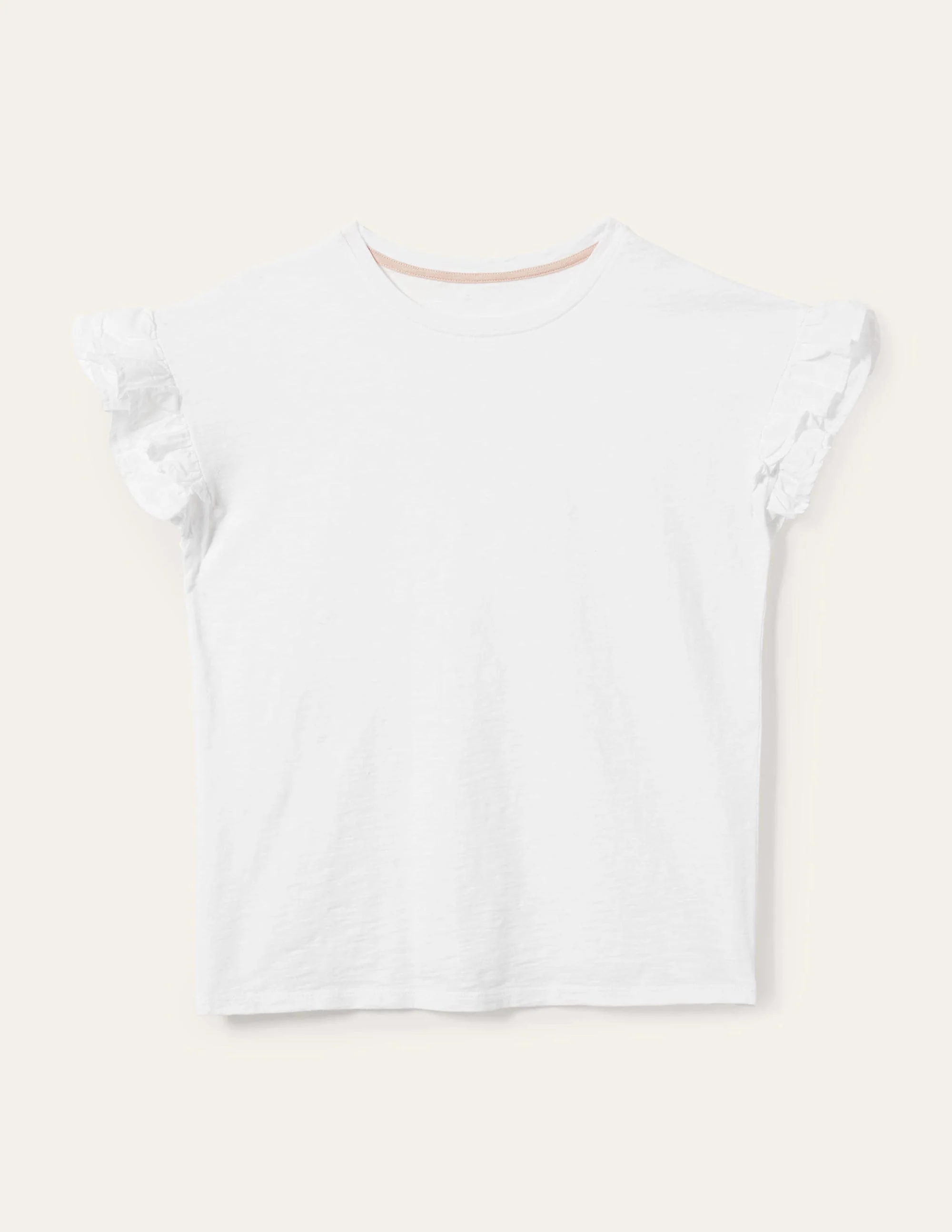 Web-T-Shirt mit Rüschenärmeln-Weiß - Image 6