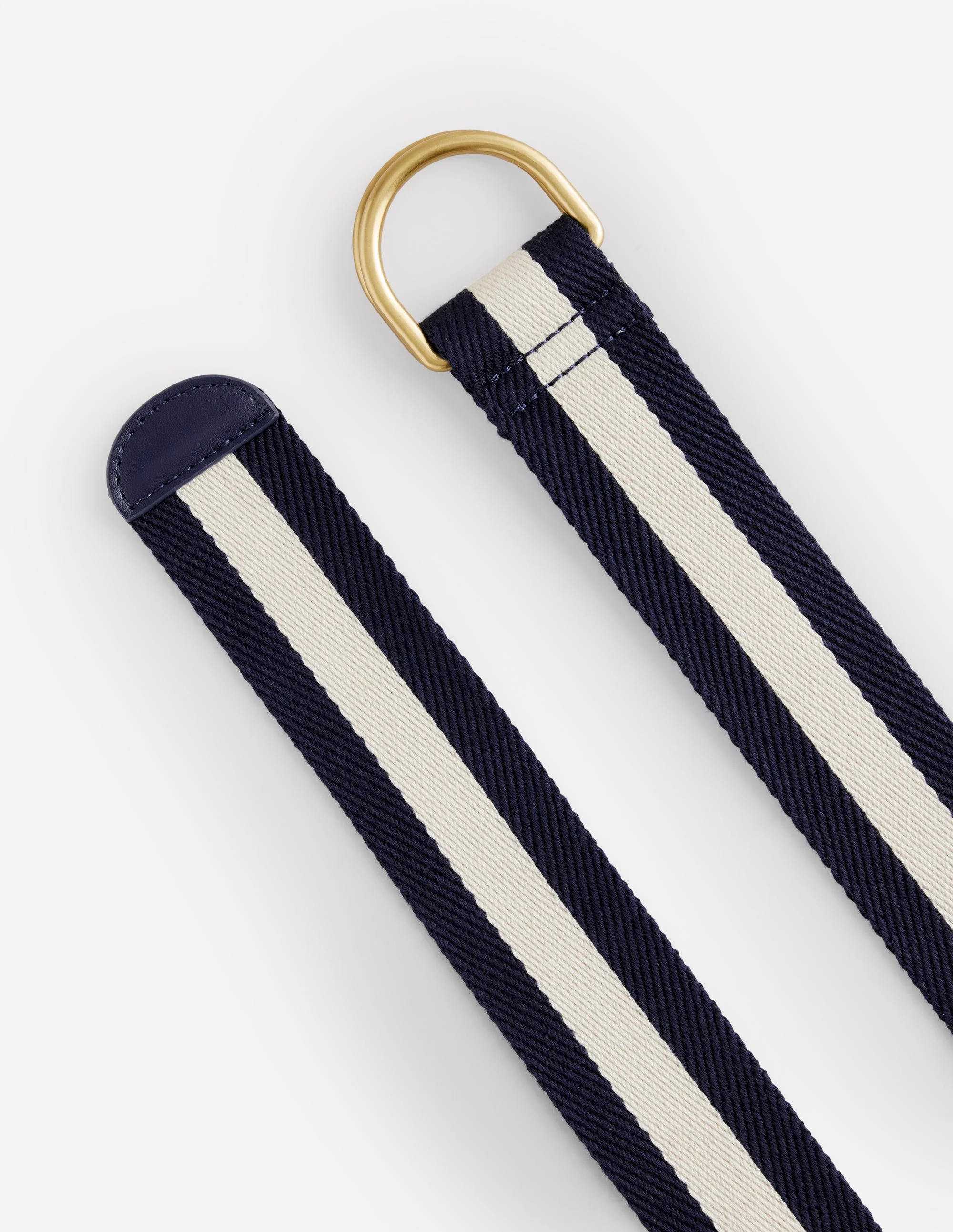 Webgürtel mit D-Ring-Arctic/Ivory Stripe - Image 3