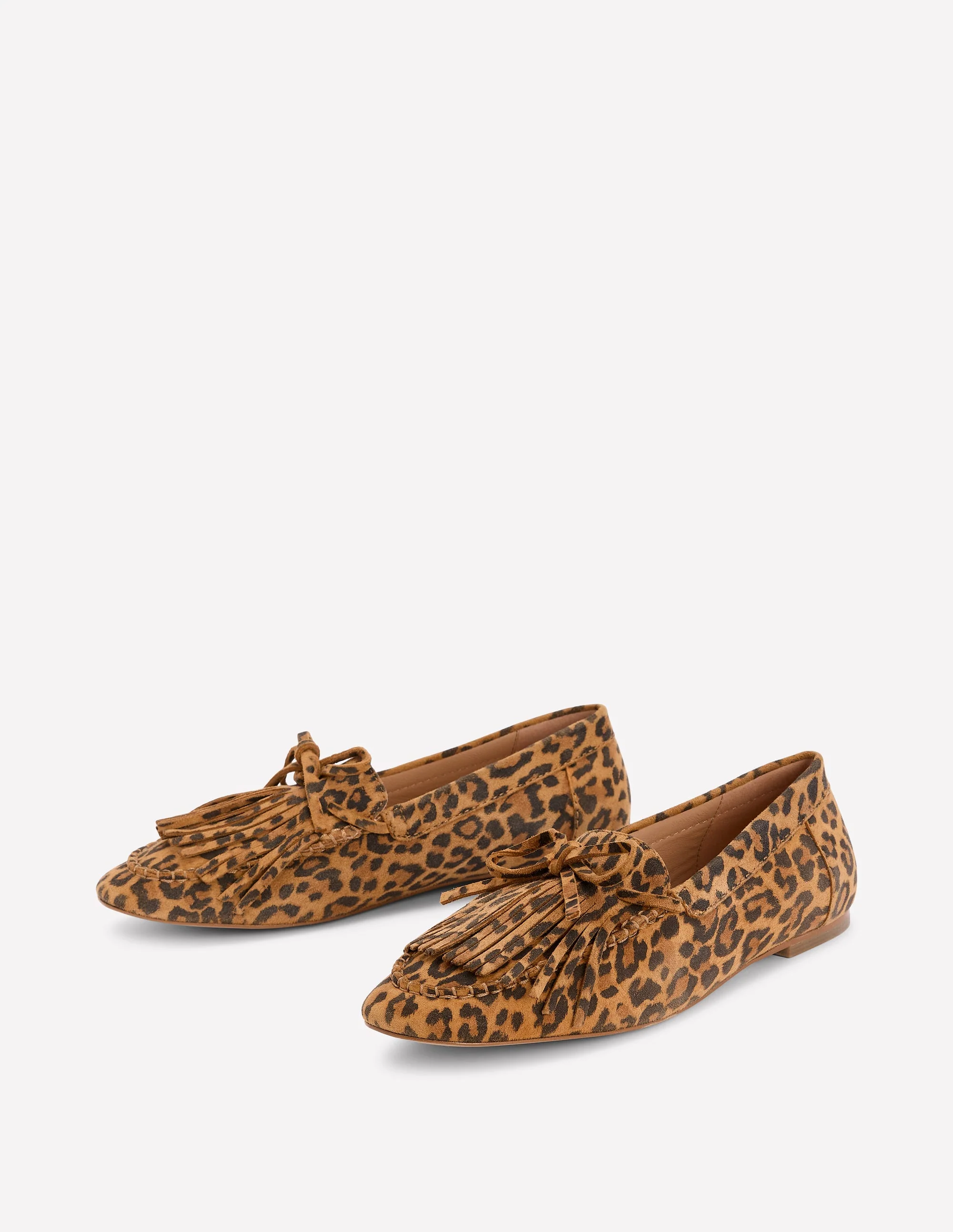 Weiche Bootsschuhe mit Quasten-Mohair, Leopardenmuster - Image 3