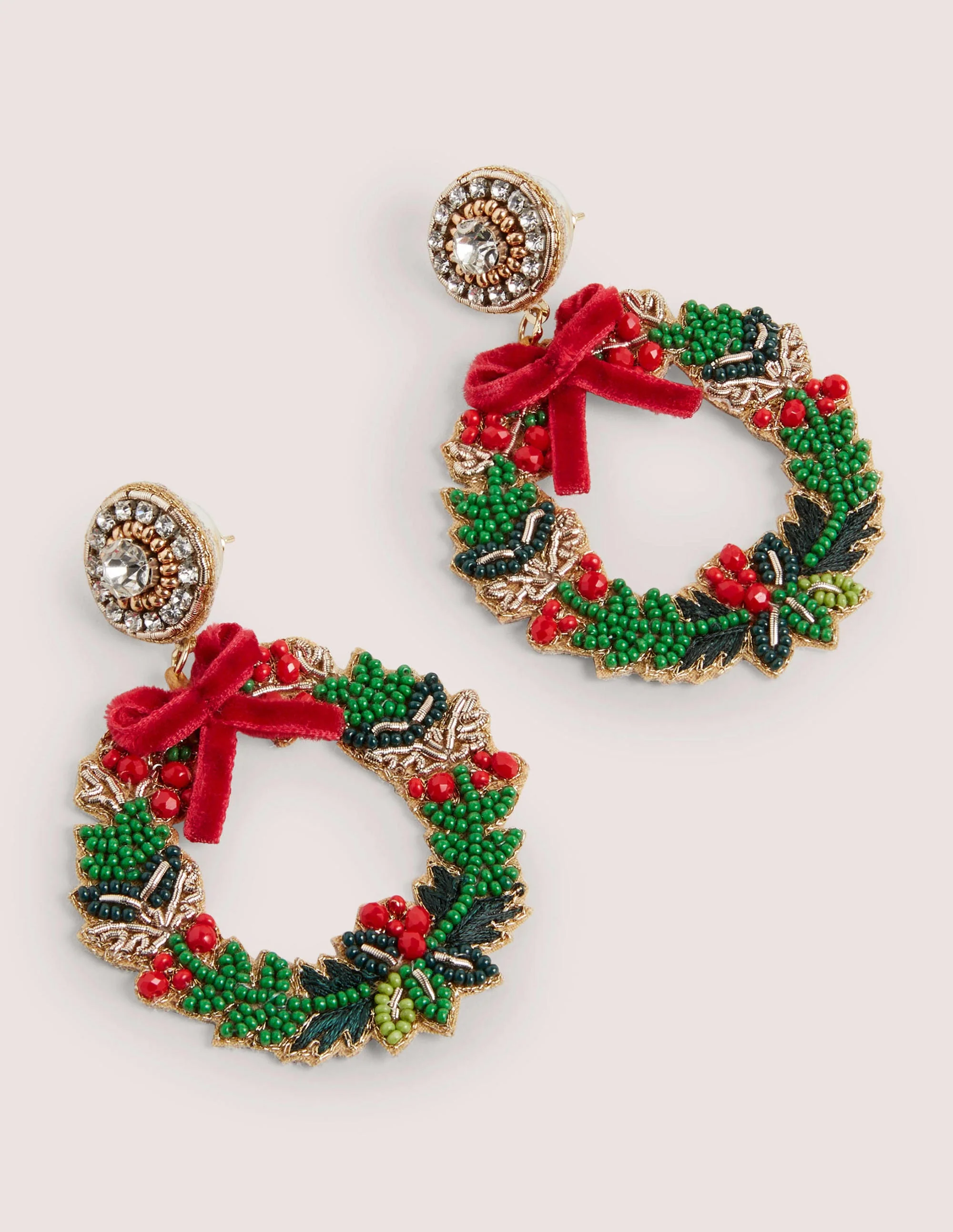 Weihnachtliche Motivohrringe-Kranz