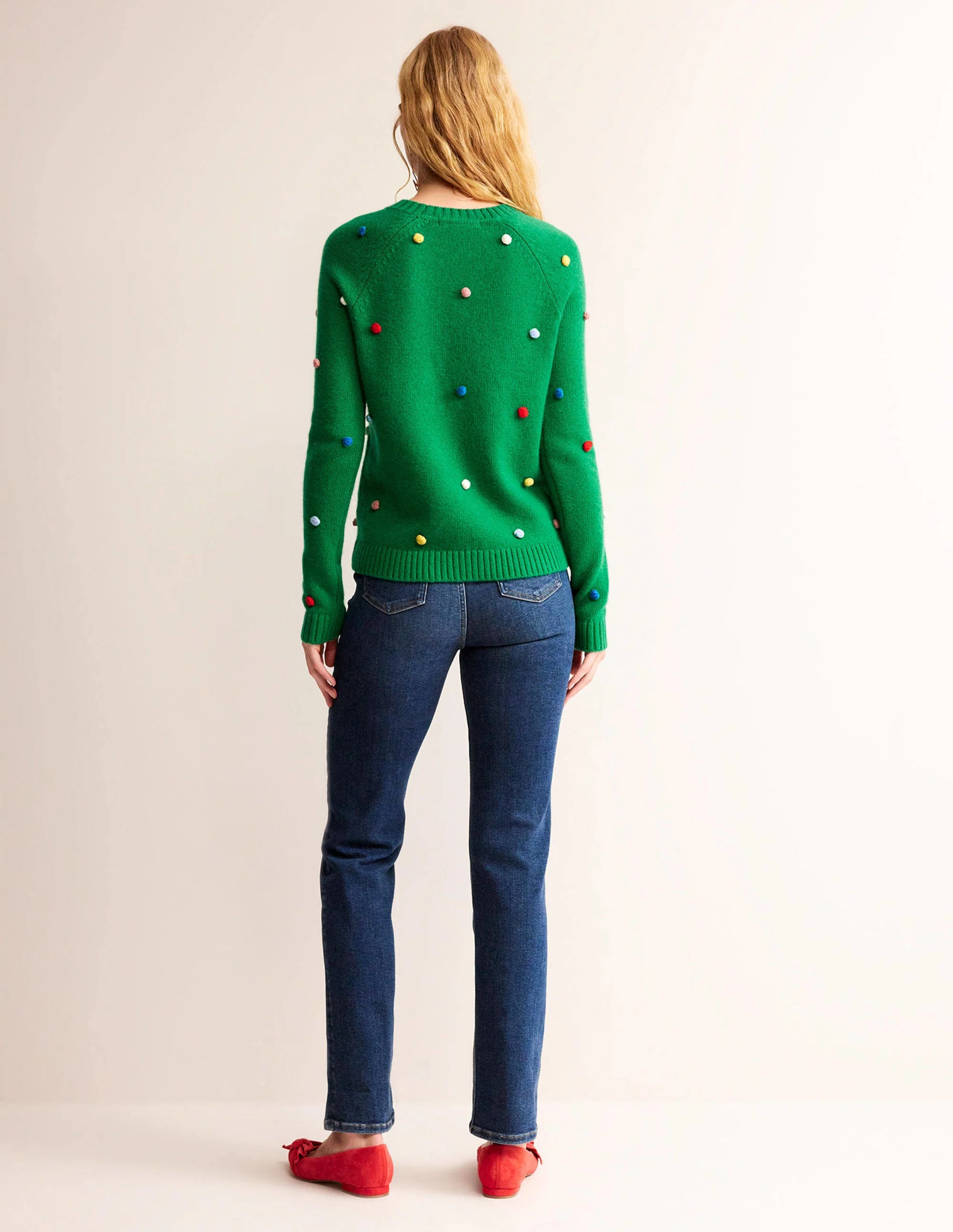 Weihnachtlicher Pompom-Pullover-Veridiangrün - Image 6