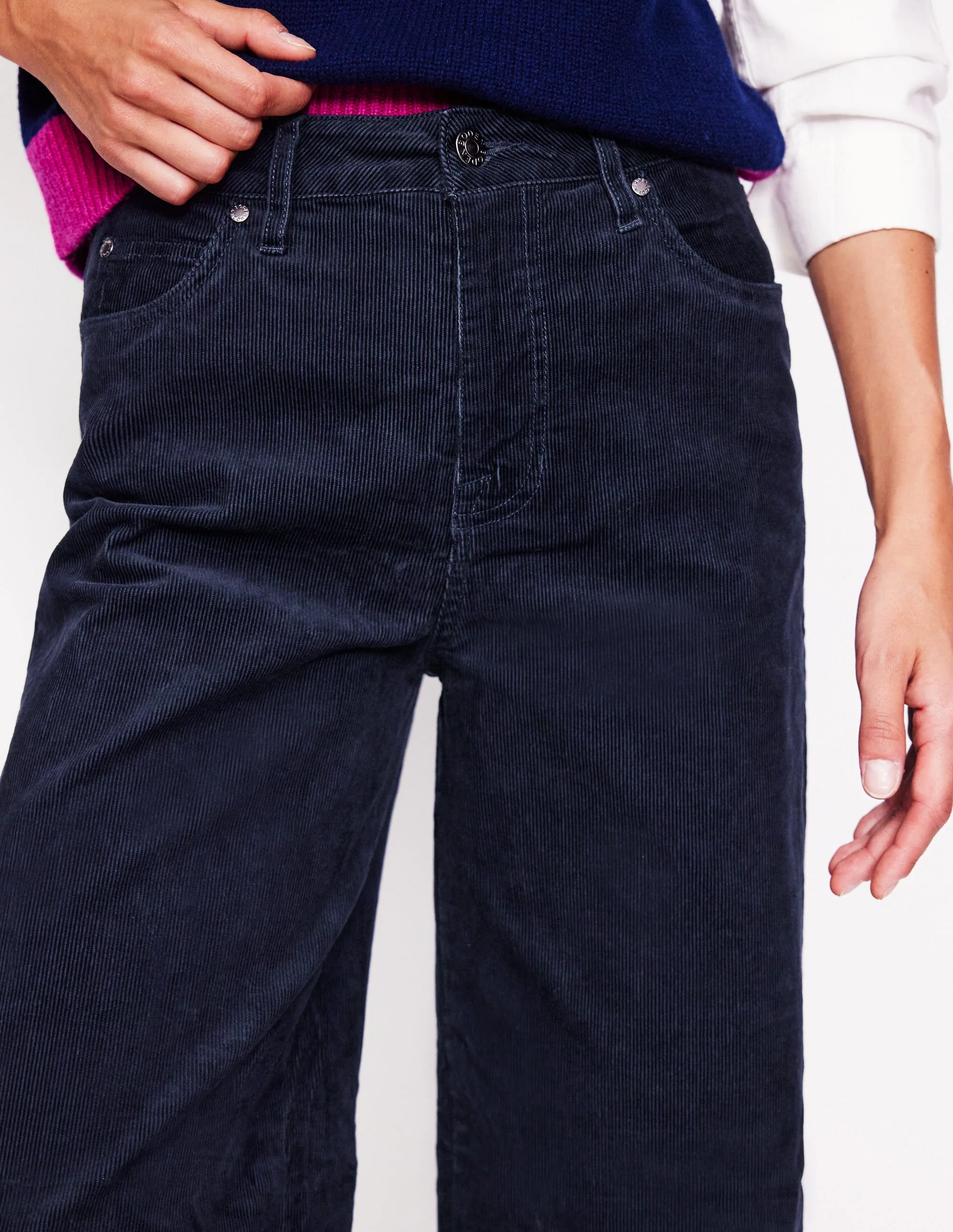 Weite Cord-Jeans im Five-Pocket-Design-Aqua Marine Marl - Image 5