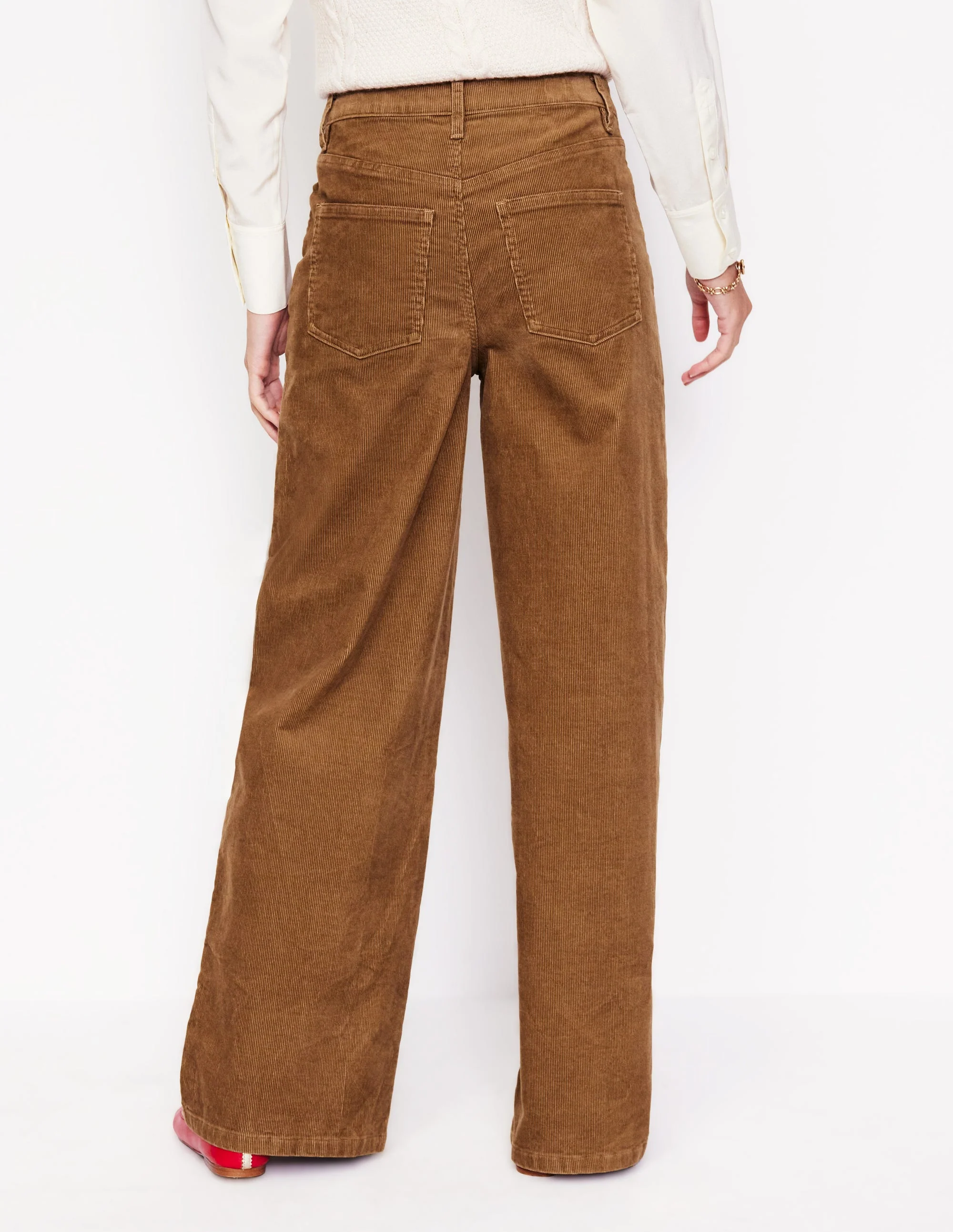 Weite Cord-Jeans im Five-Pocket-Design-Kamelbraun - Image 3