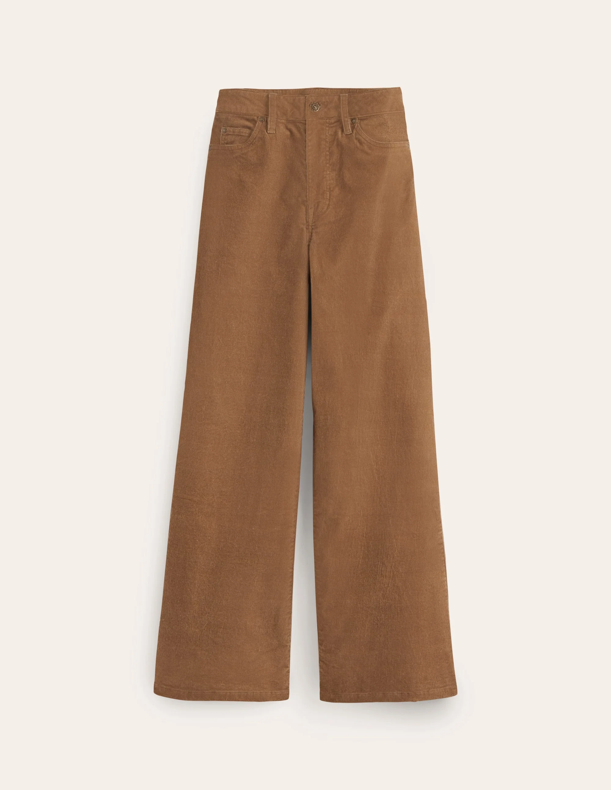Weite Cord-Jeans im Five-Pocket-Design-Kamelbraun - Image 5