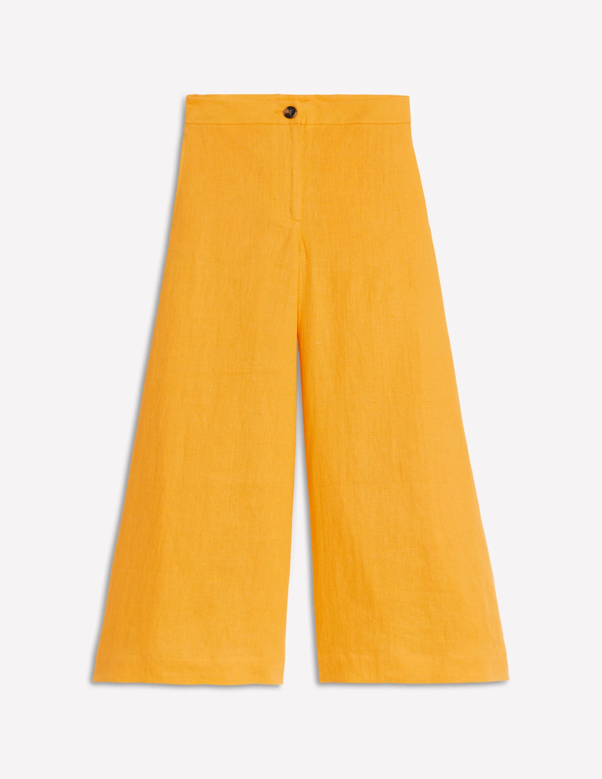 Weite Leinenhose mit verkürztem Schnitt-Sommersonnengelb - Image 6
