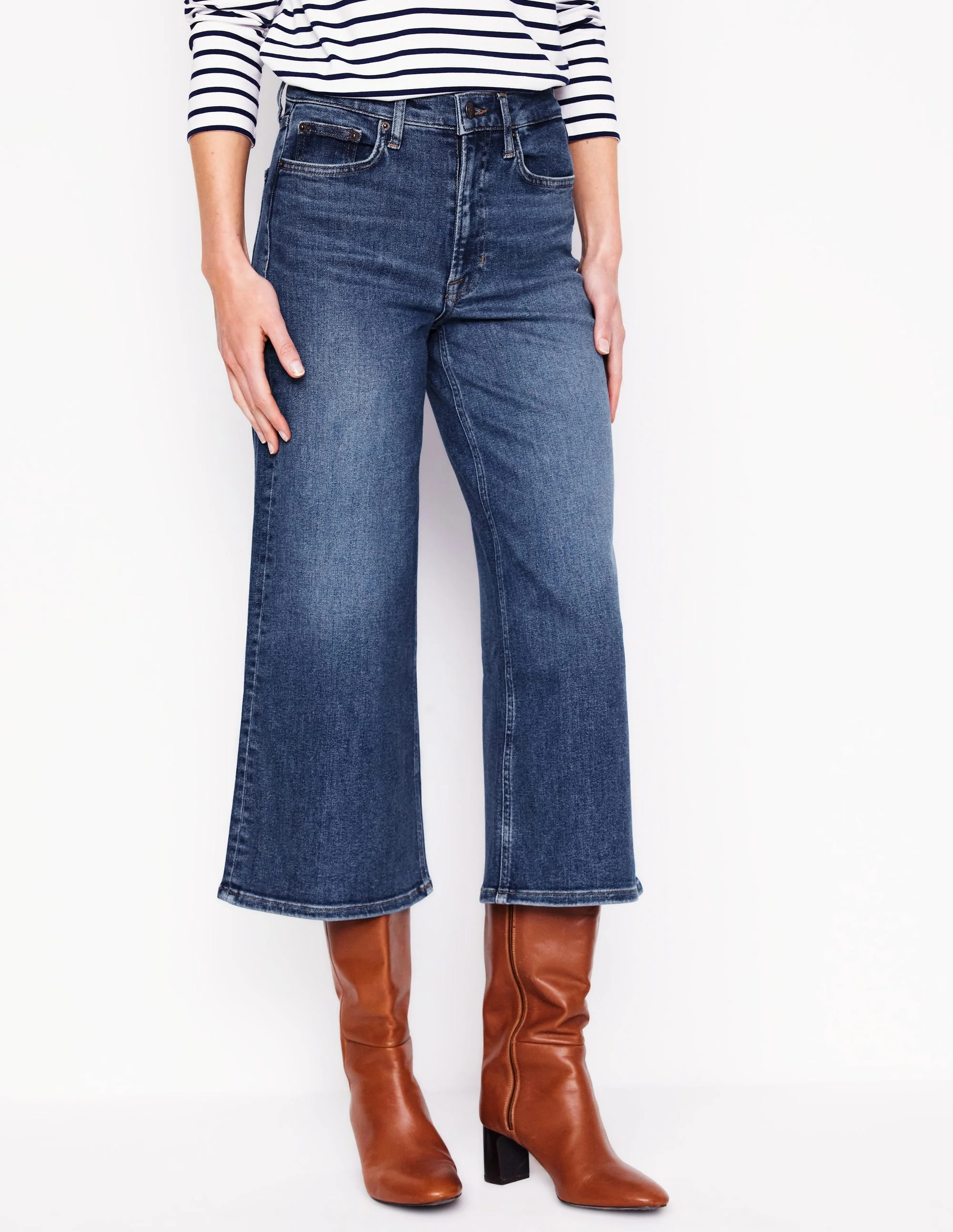 Weite, verkürzte Jeans mit hohem Bund-Beatnik Red - Image 5