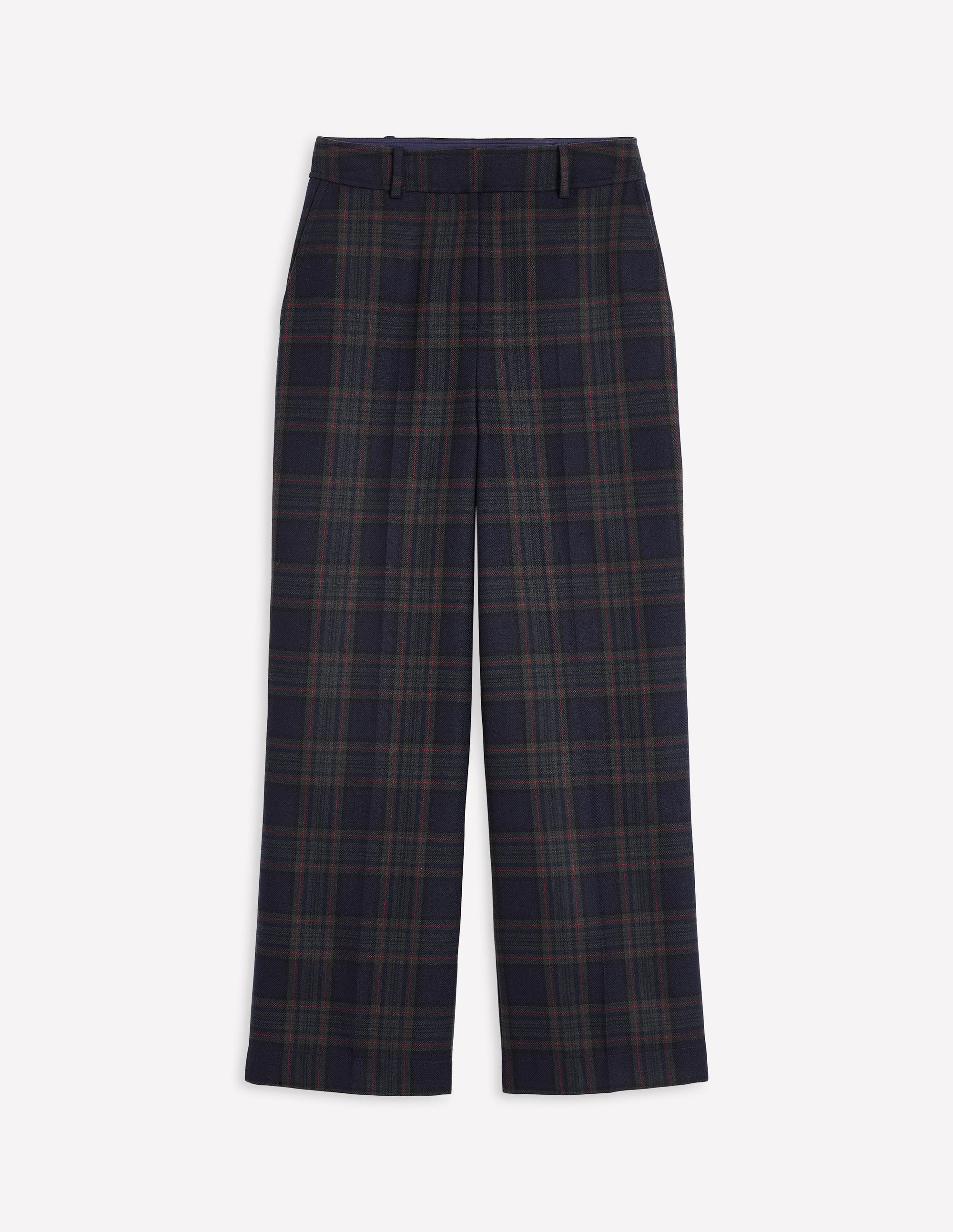 Westbourne Hose aus Wollmischung-Marineblau und Grün kariert - Image 5
