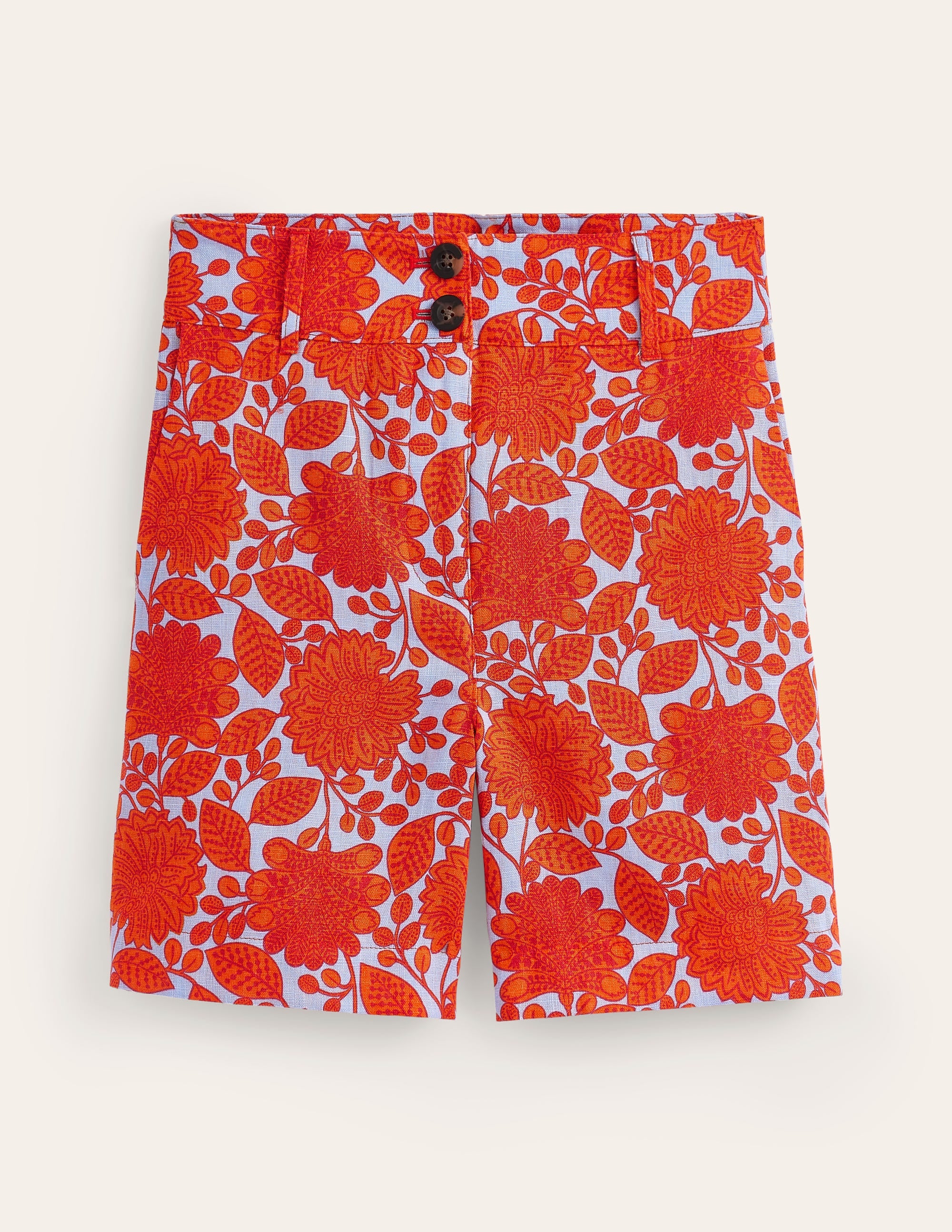 Westbourne Kurze Hose aus Leinen-Feuerwerk, Gardenia Swirl - Image 5