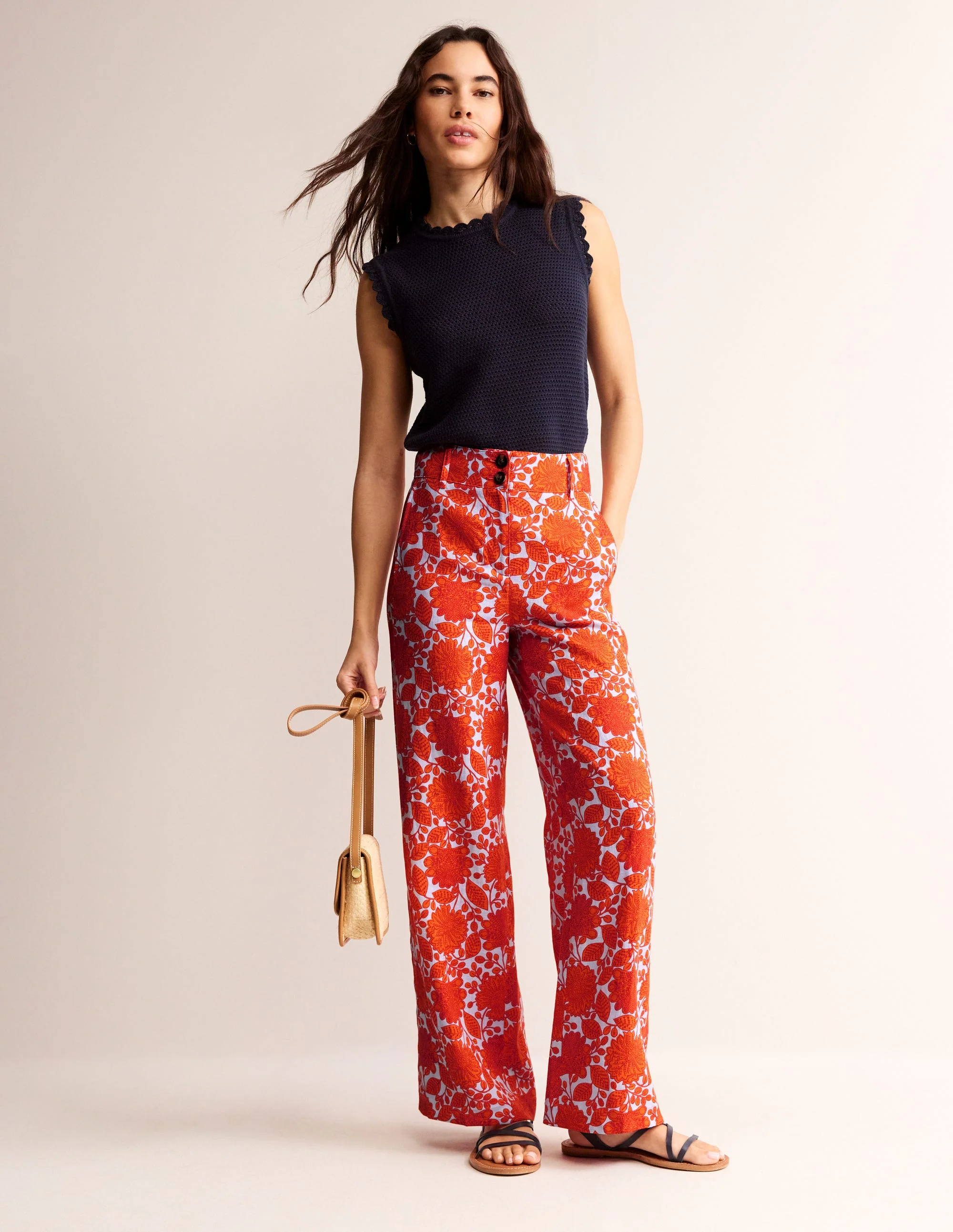 Westbourne Leinenhose-Feuerwerk, Gardenia Swirl