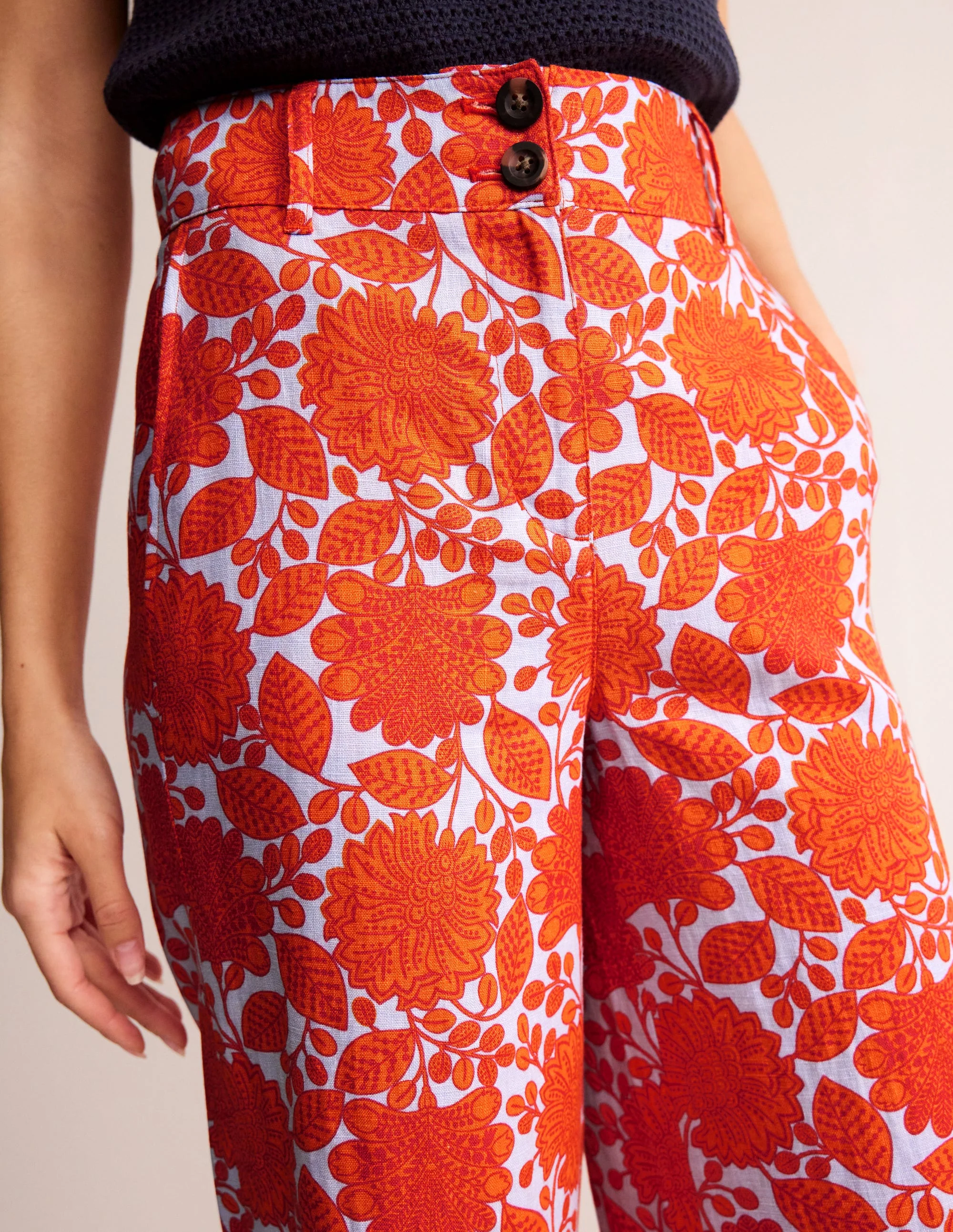 Westbourne Leinenhose-Feuerwerk, Gardenia Swirl - Image 2