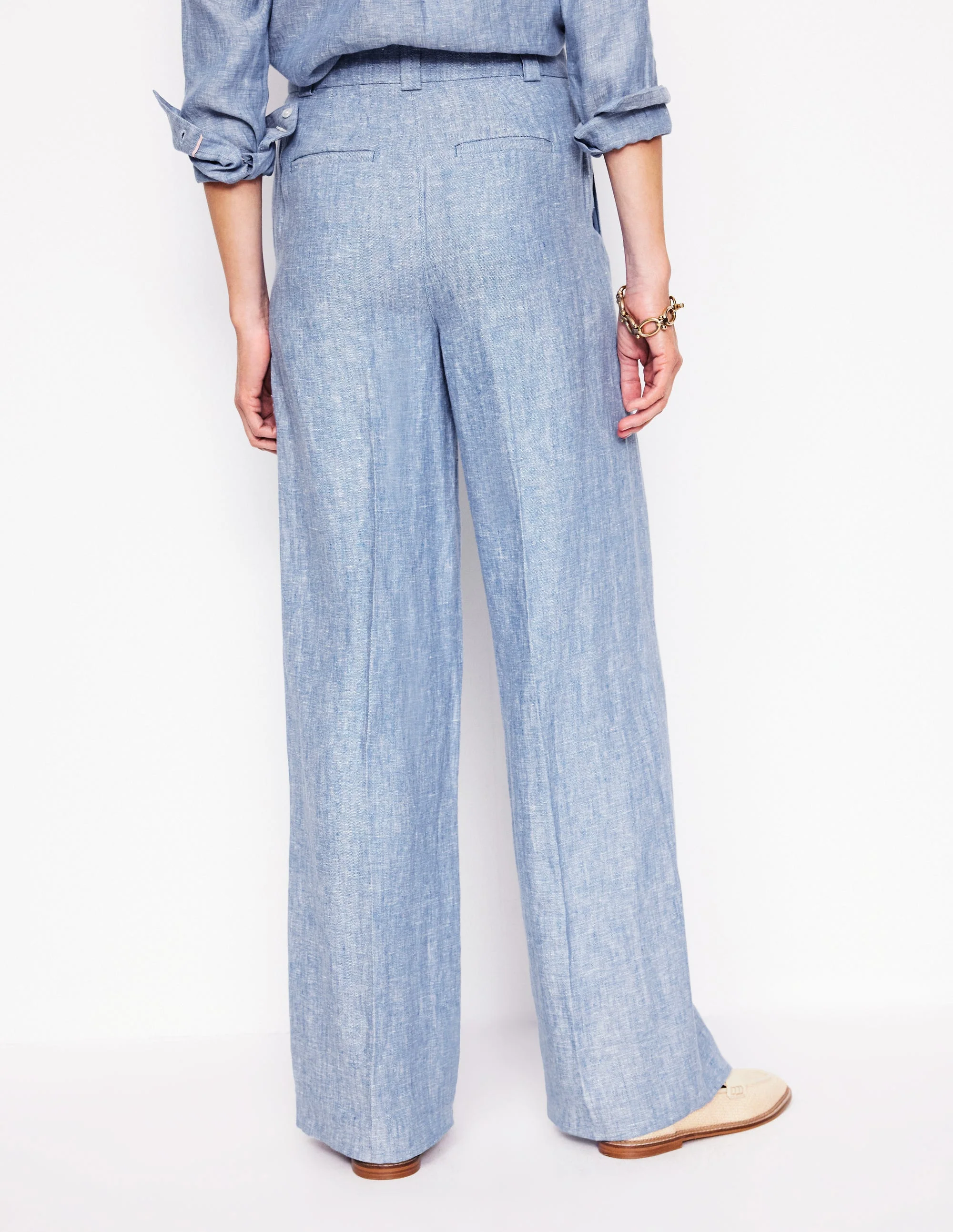 Westbourne Leinenhose-Graublau Chambray - Image 2