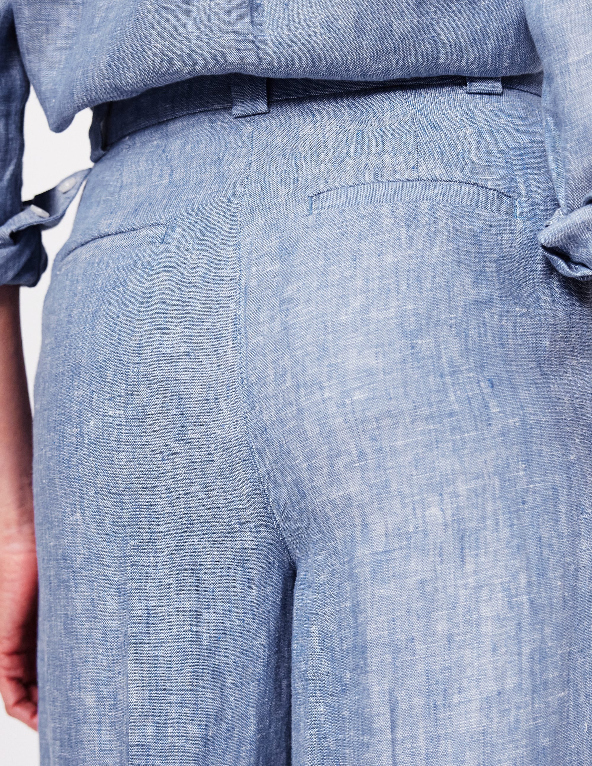 Westbourne Leinenhose-Graublau Chambray - Image 3