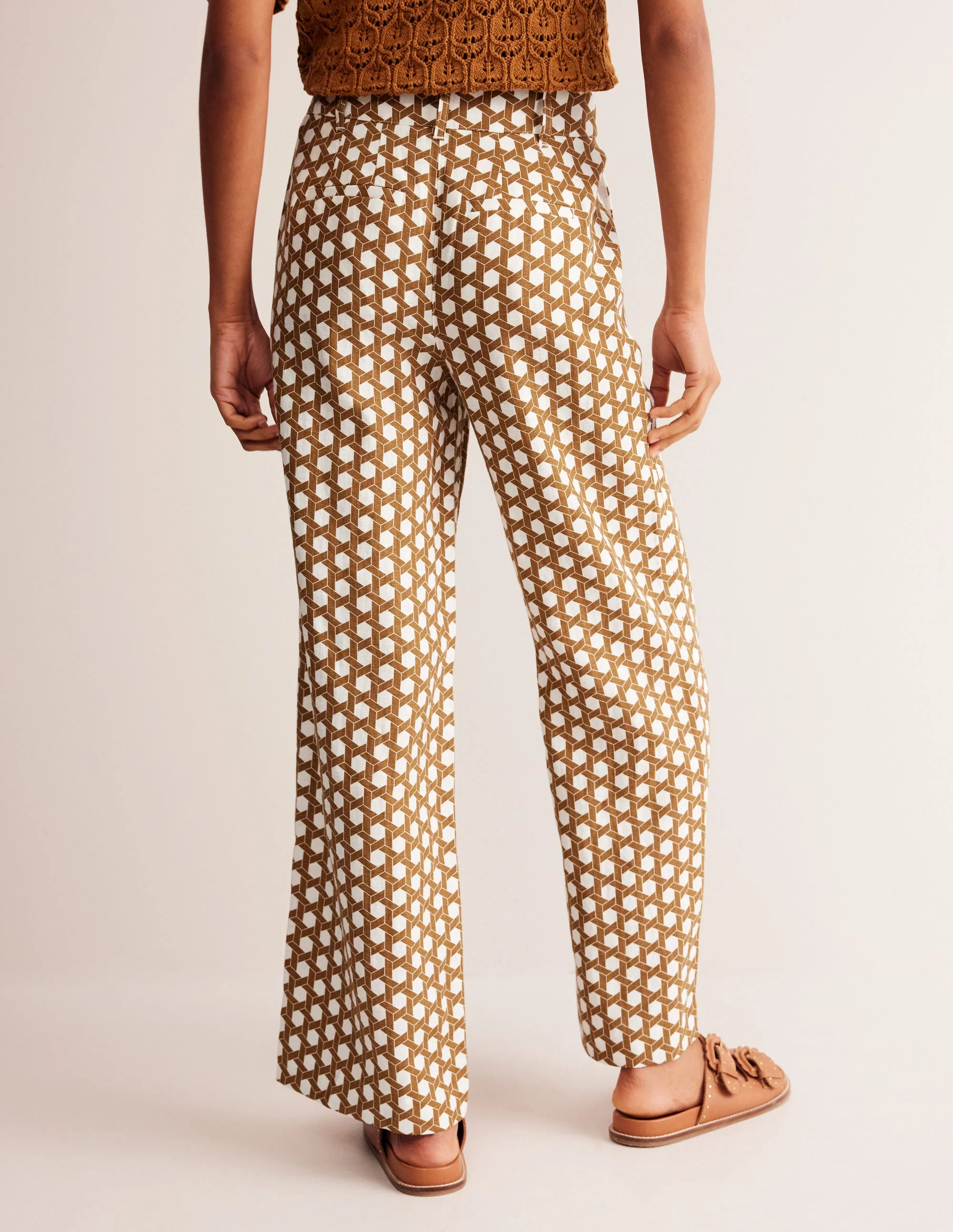 Westbourne Leinenhose-Gummi, Wabe Geo - Image 3