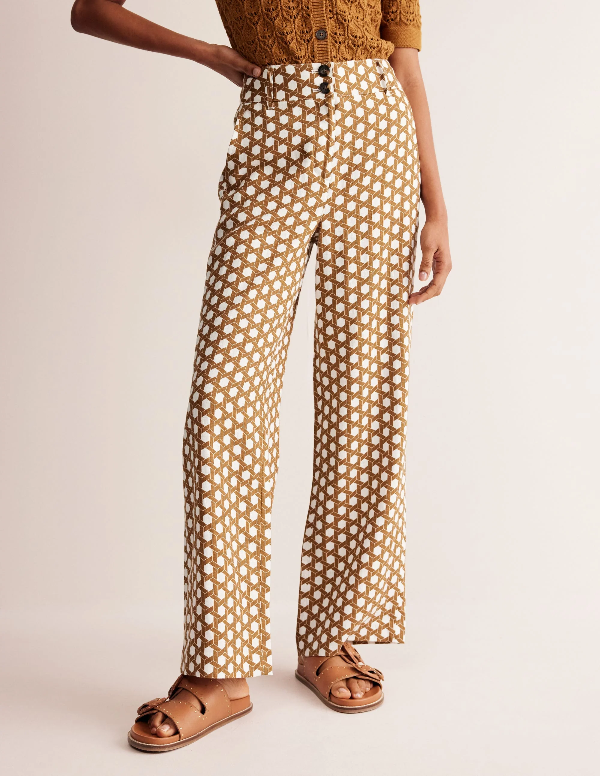 Westbourne Leinenhose-Gummi, Wabe Geo - Image 4