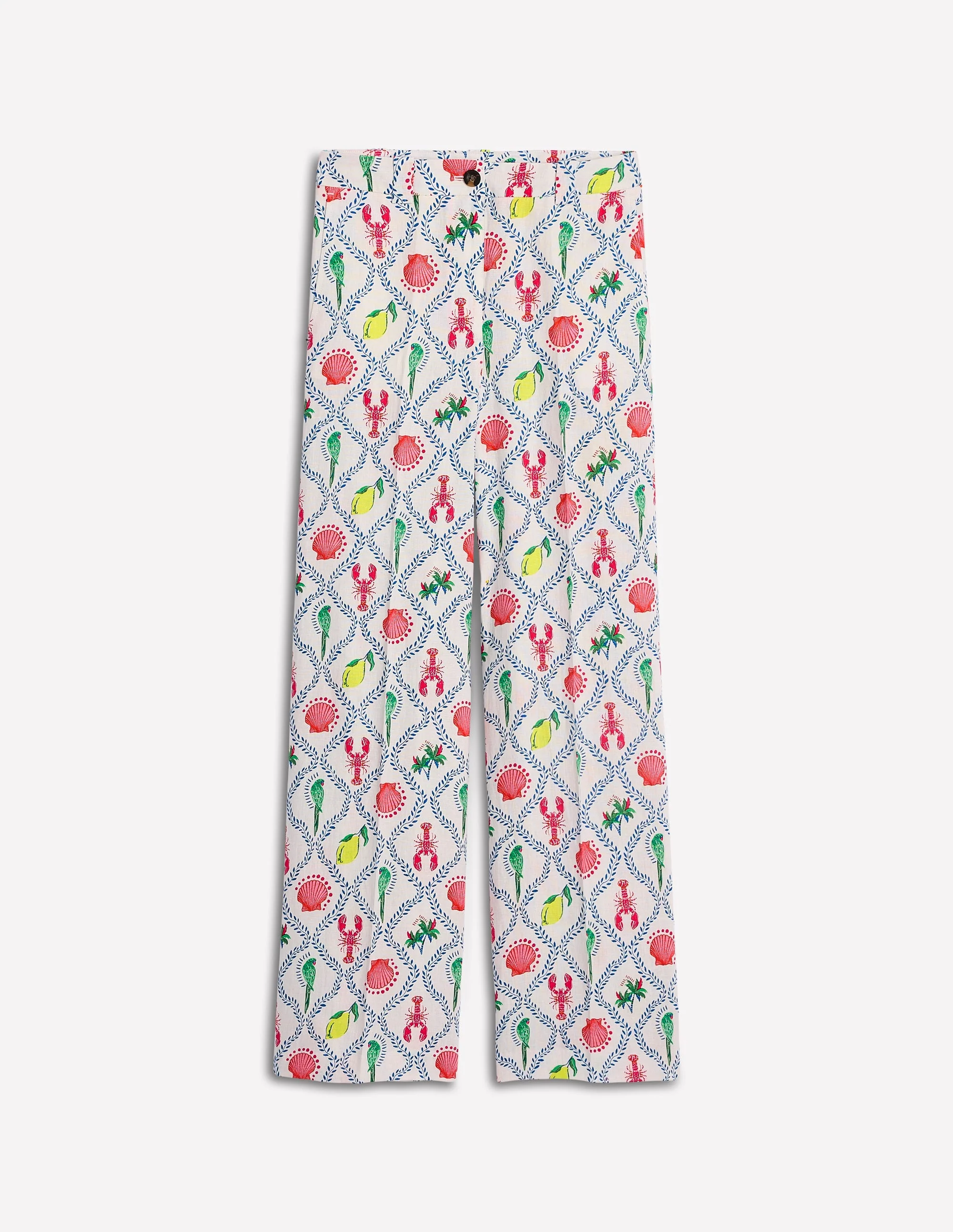 Westbourne Leinenhose-Naturweiß, Tropical Bonanza-Motiv - Image 7