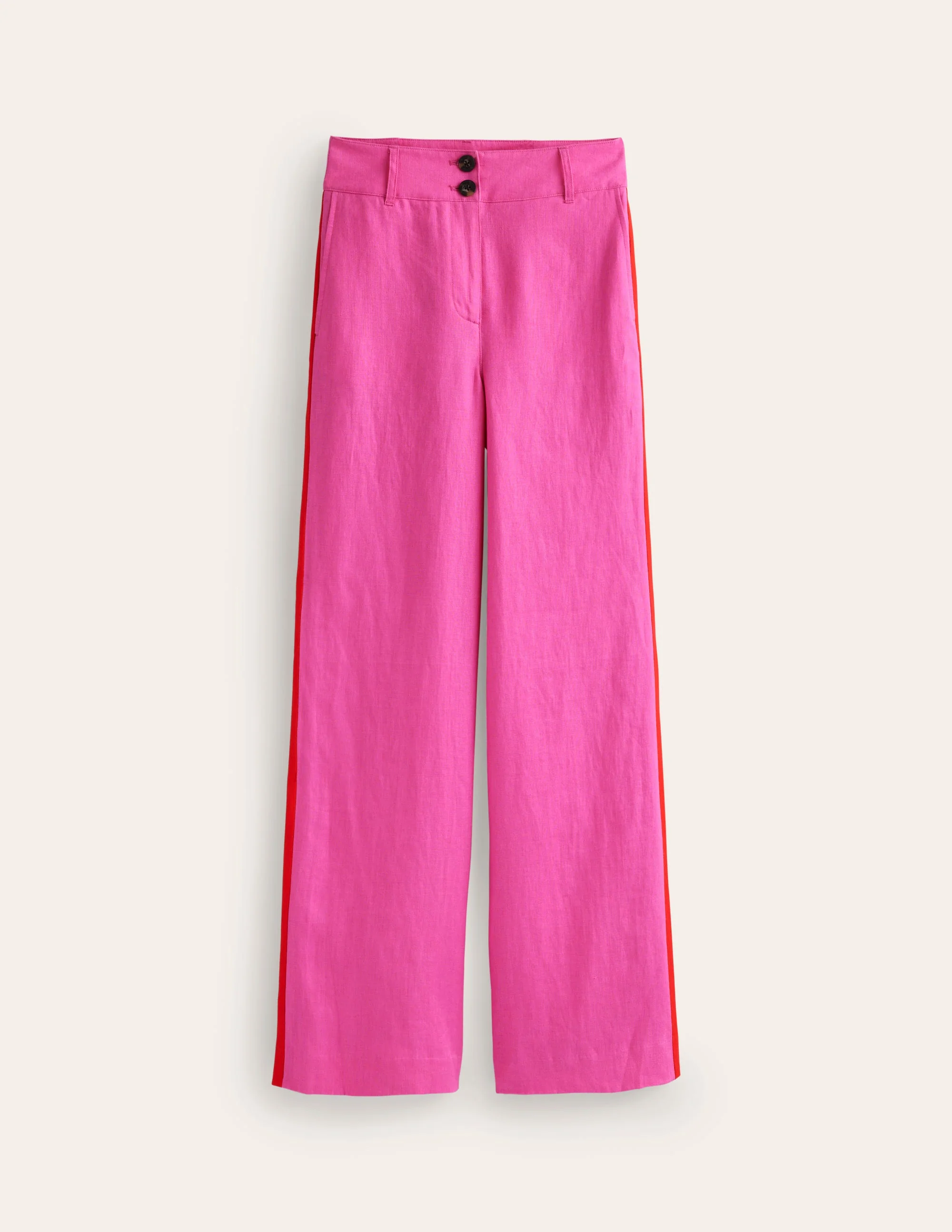 Westbourne Leinenhose-Stiefmütterchen, Roter Seitenstreifen - Image 5