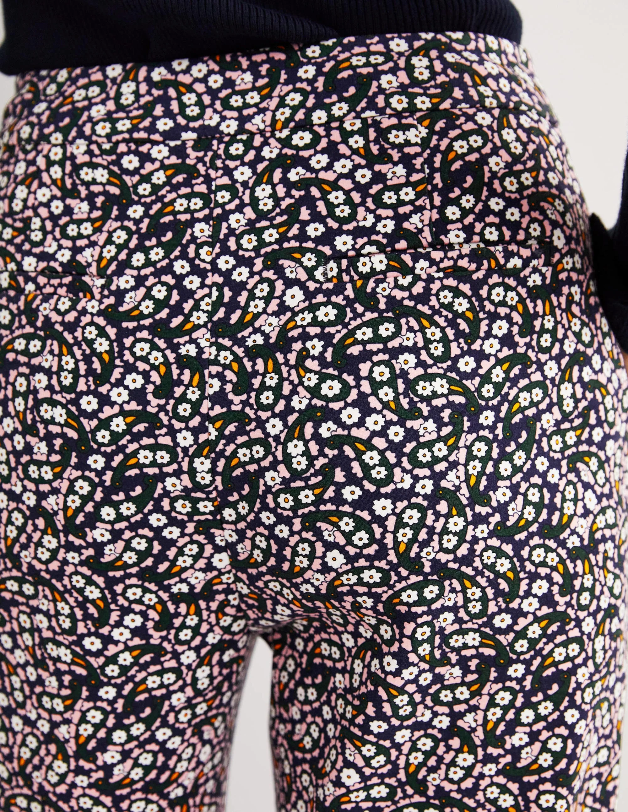 Westbourne Ponté-Hose-Navy, Blütenblätter-Paisleymuster - Image 2