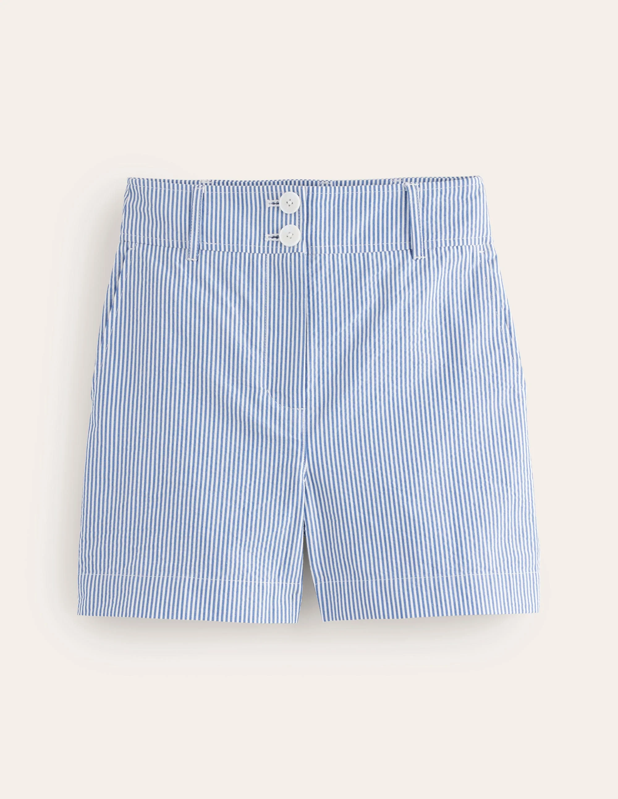 Westbourne Texturierte Shorts-Blau Naturweiß Streifen - Image 5