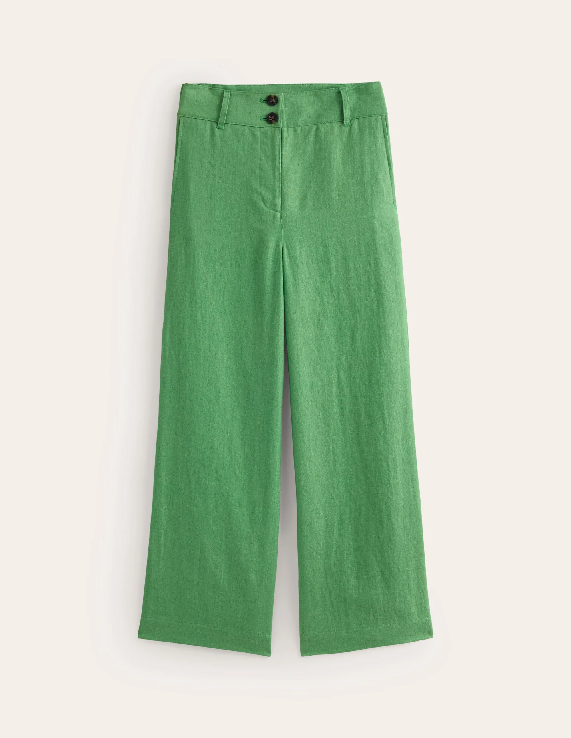 Westbourne Verkürzte Leinenhose-Grün - Image 5