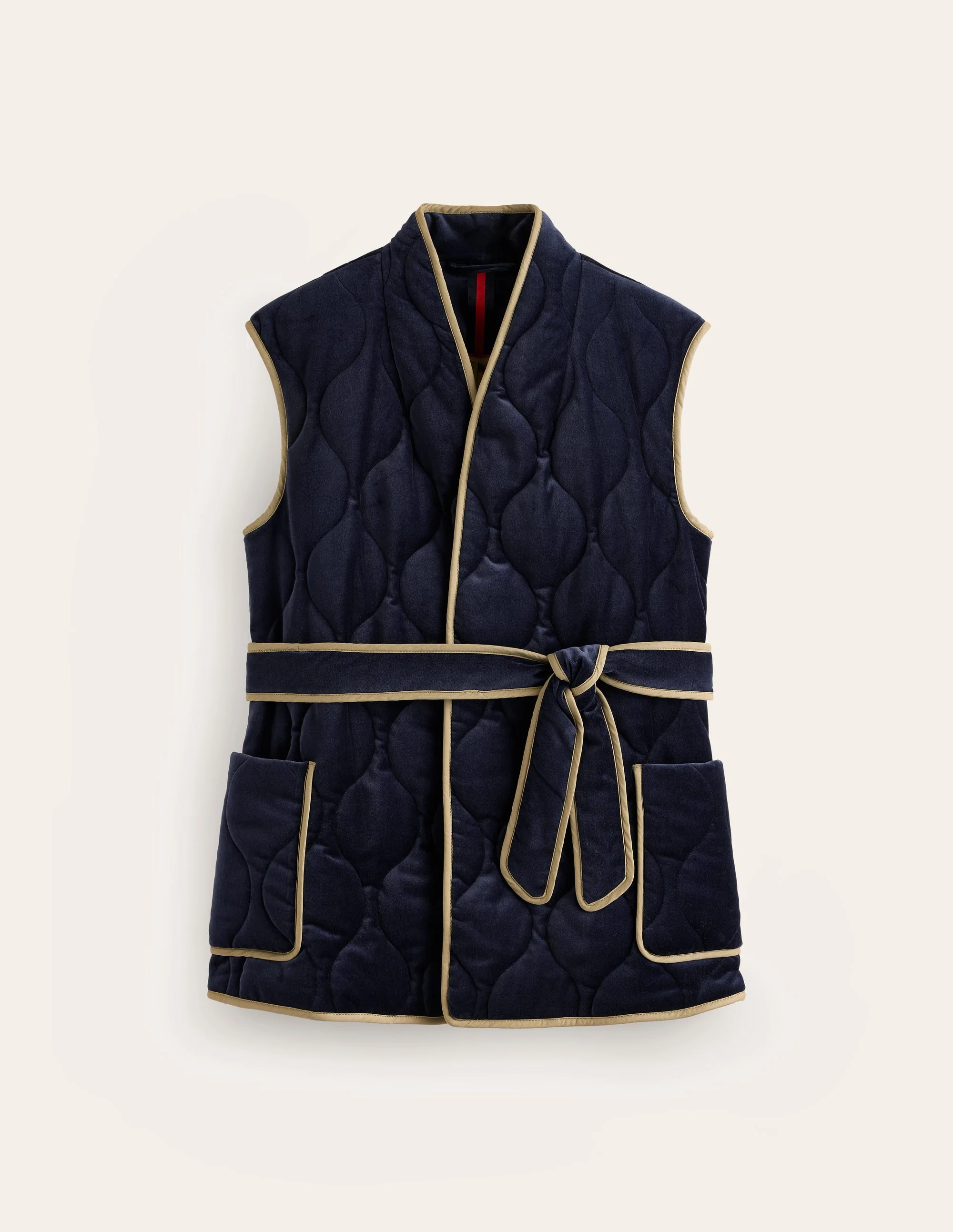Wickelweste aus Samt-Aqua Marine Marl - Image 7