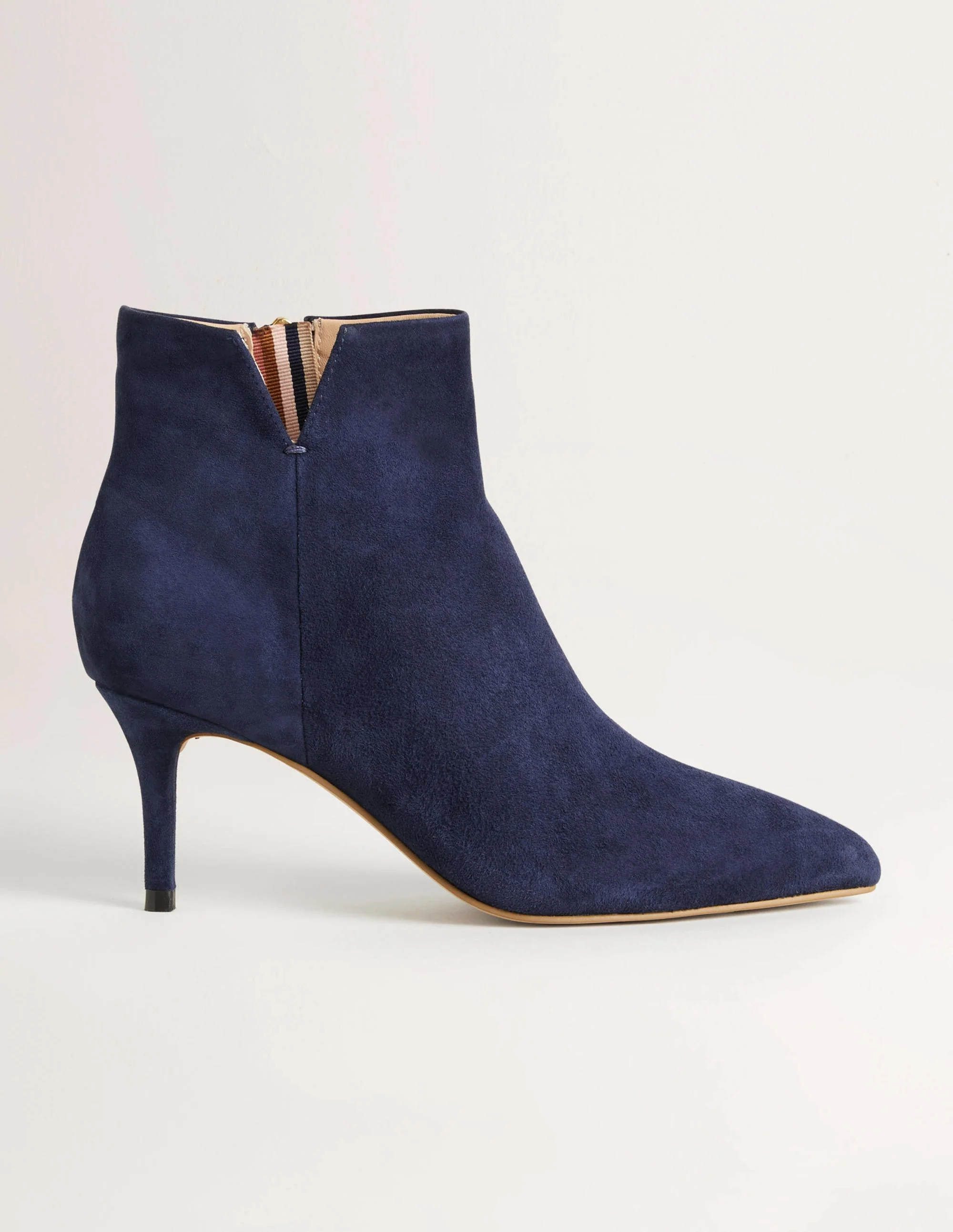 Wildlederstiefeletten-Marineblau