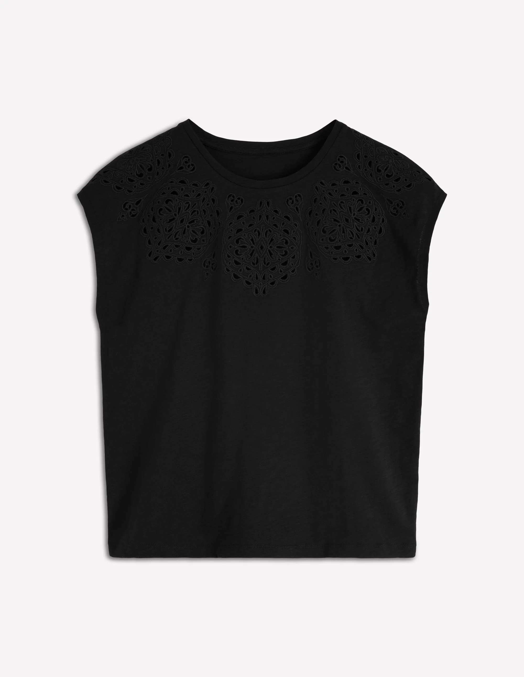 Willow T-Shirt mit Lochstickerei-Black Beauty - Image 5