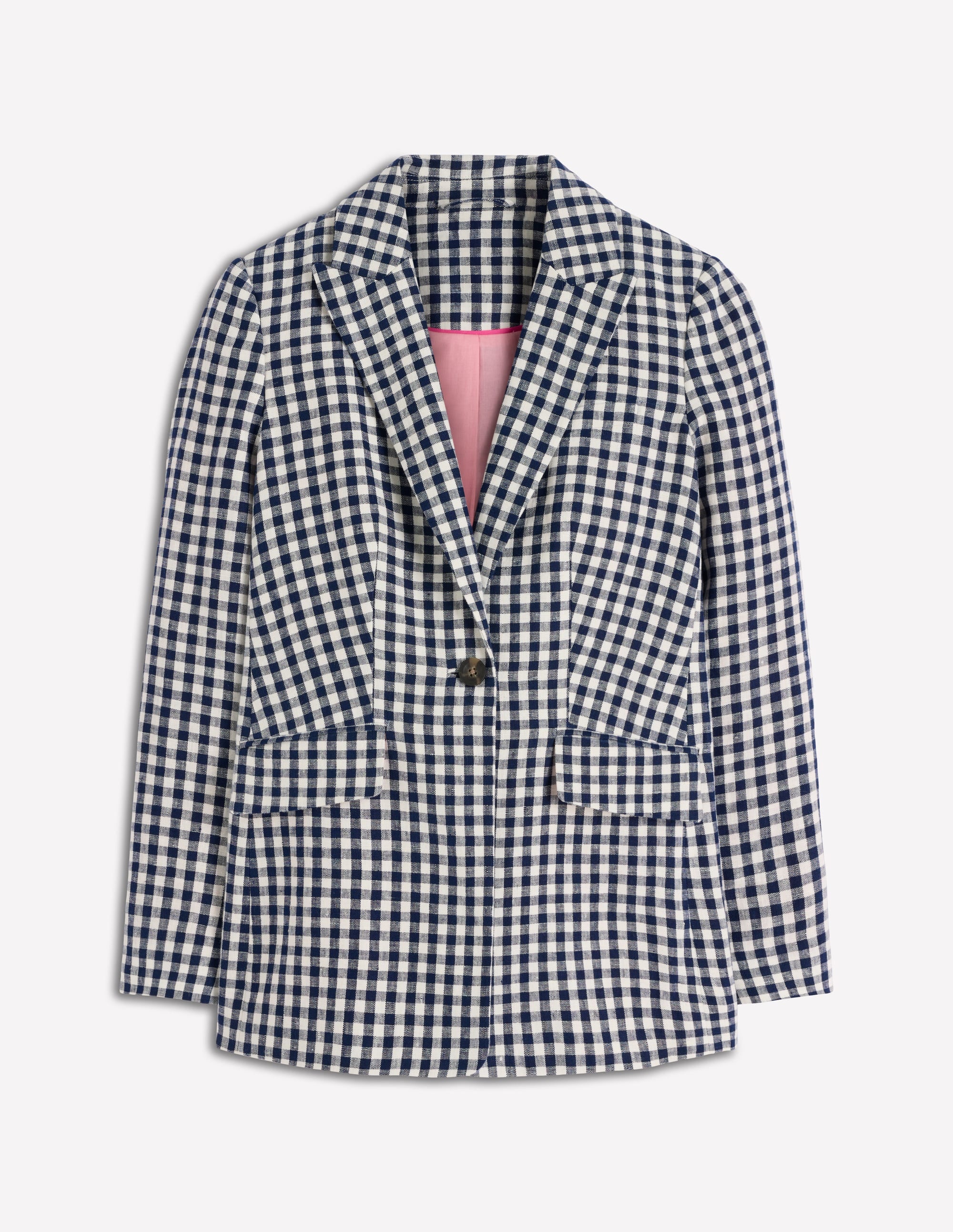 Woodbridge Leinenblazer-Marineblau, Naturweiß Vichykaro - Image 6