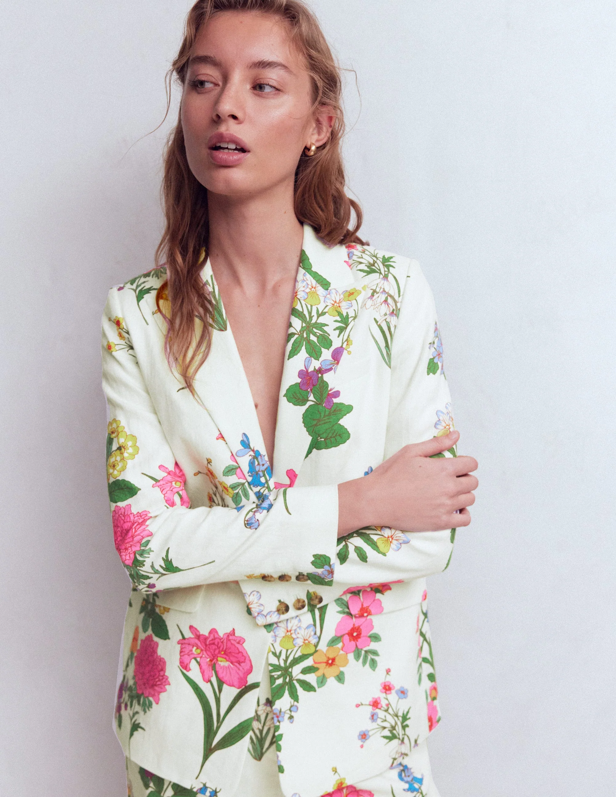 Woodbridge Leinenblazer-Naturweiß, Zarte Blüten - Image 5