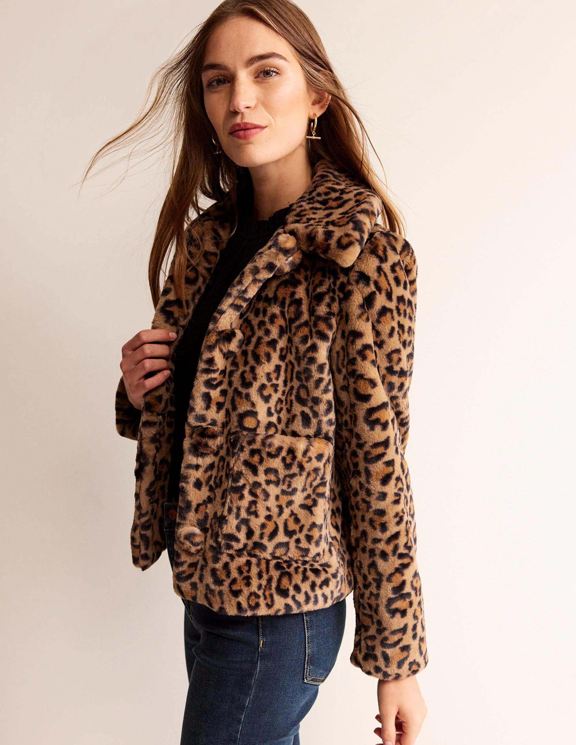 York Mantel aus Kunstfell-Leopard - Image 4