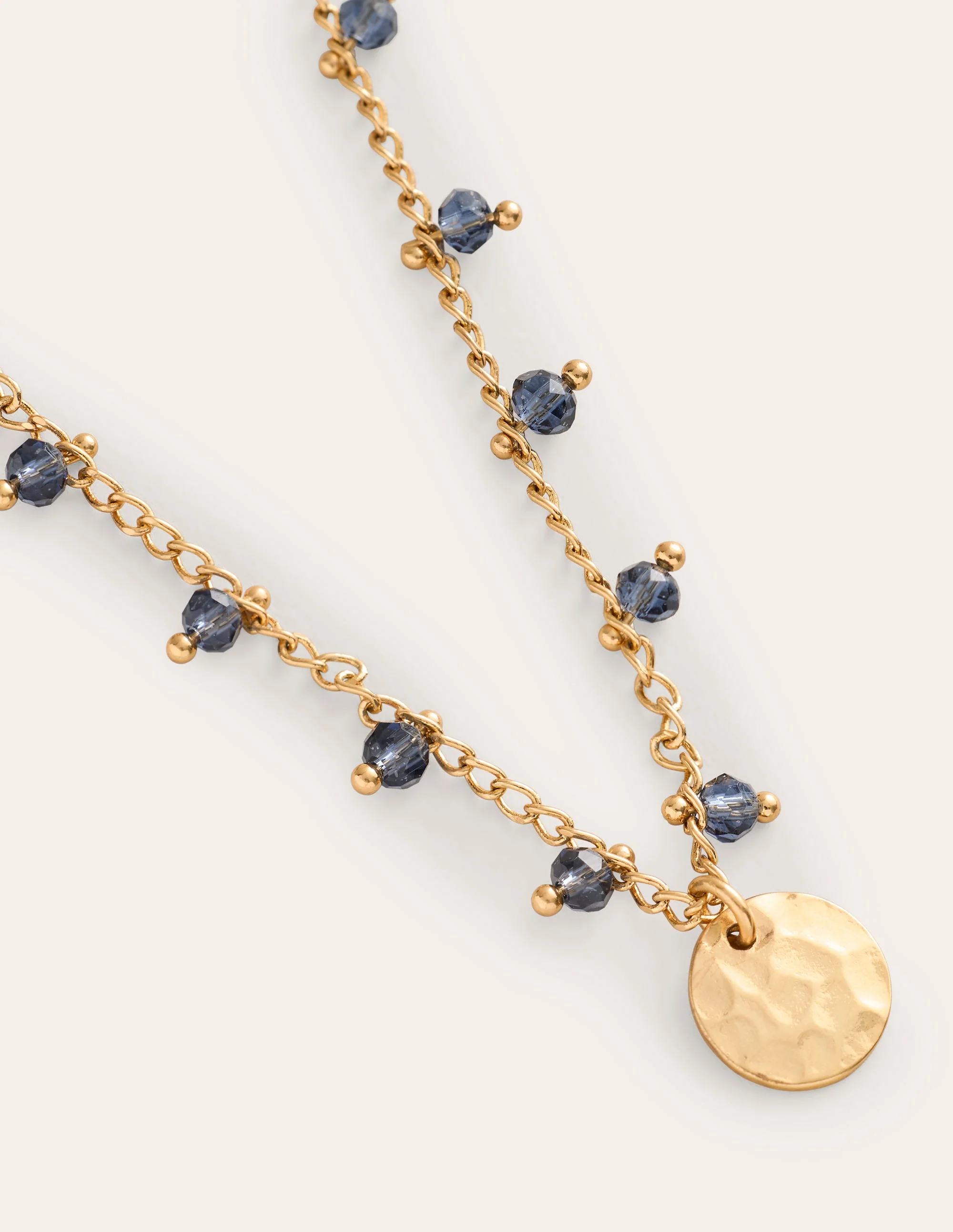 Zarte Perlenkette-Aqua Marine Marl - Image 3