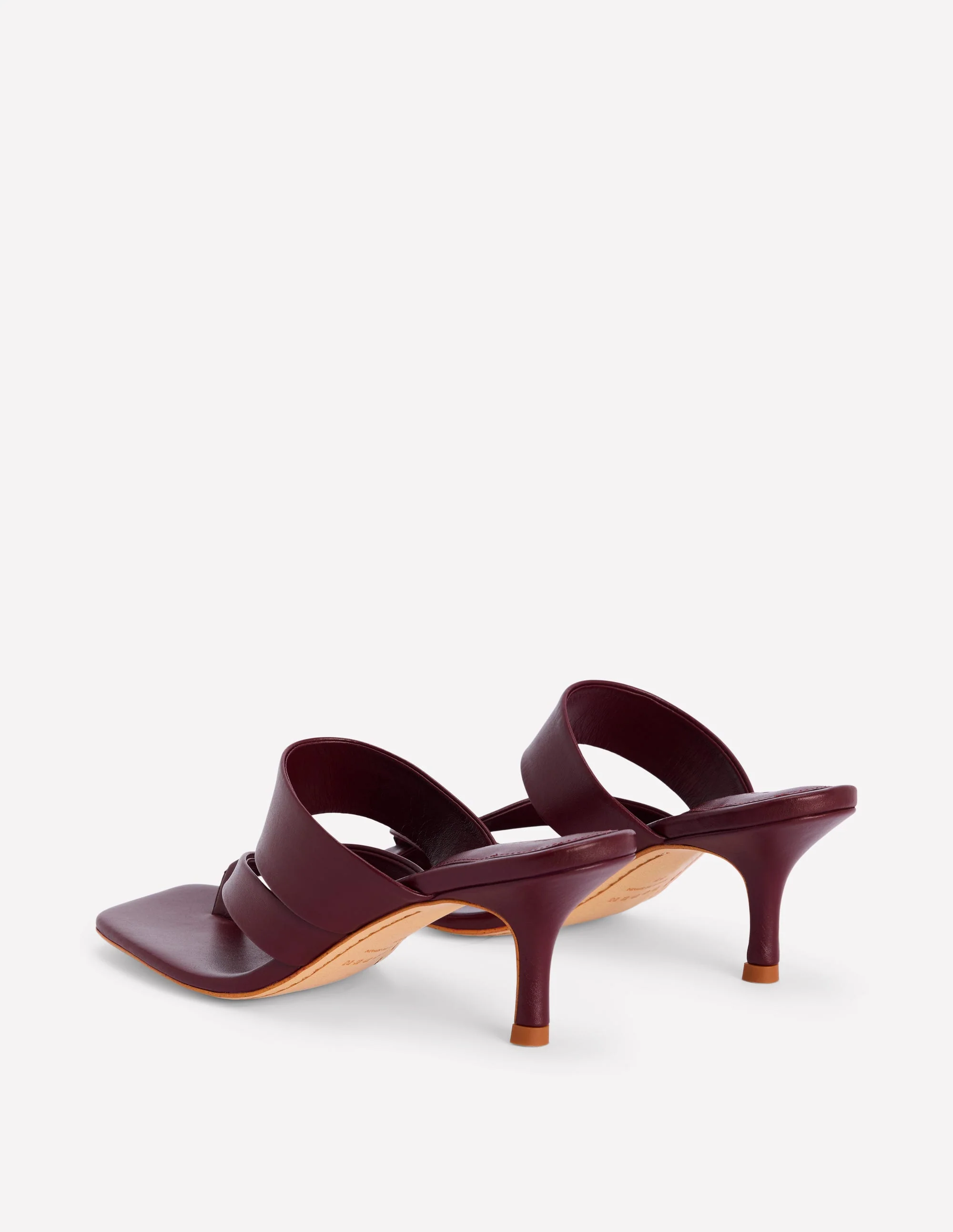 Zehenstegsandalen mit Kitten-Absatz-Dunkelviolett - Image 5