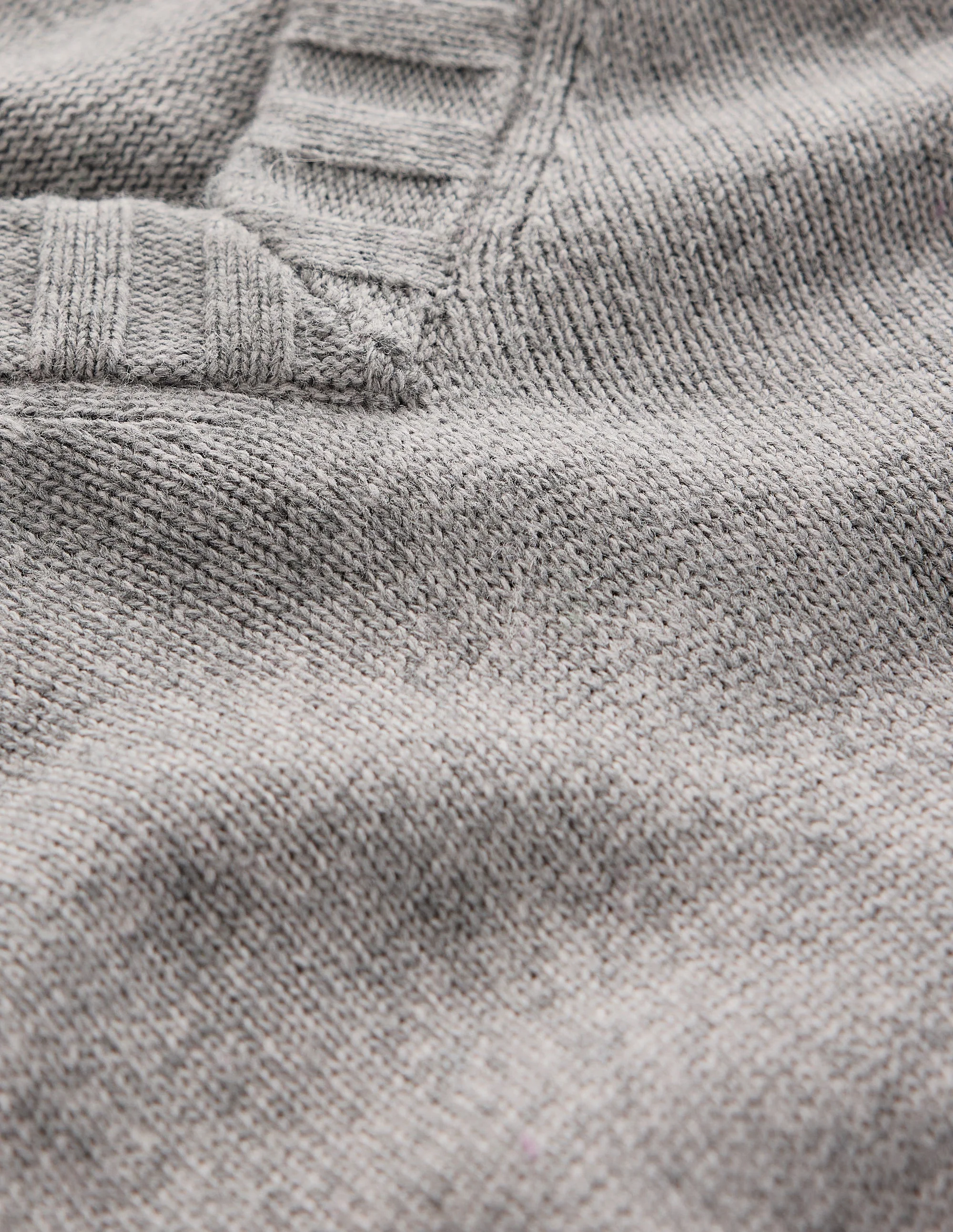 Zia Lang geschnittener Pullover-Blaugrau Meliert - Image 7